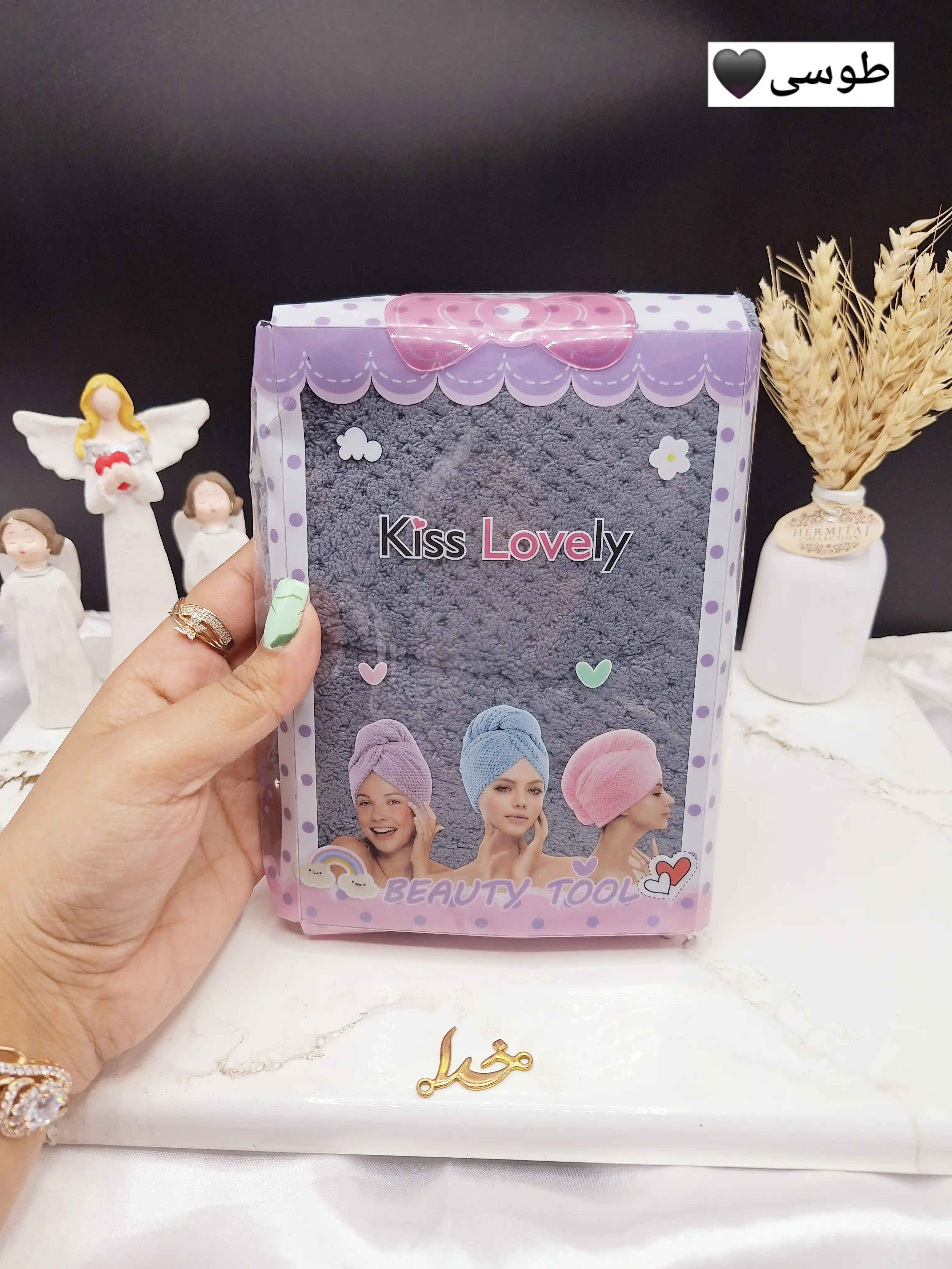 حوله سر حمام سایز بزرگ برند Kiss Lovely کد BX_3772