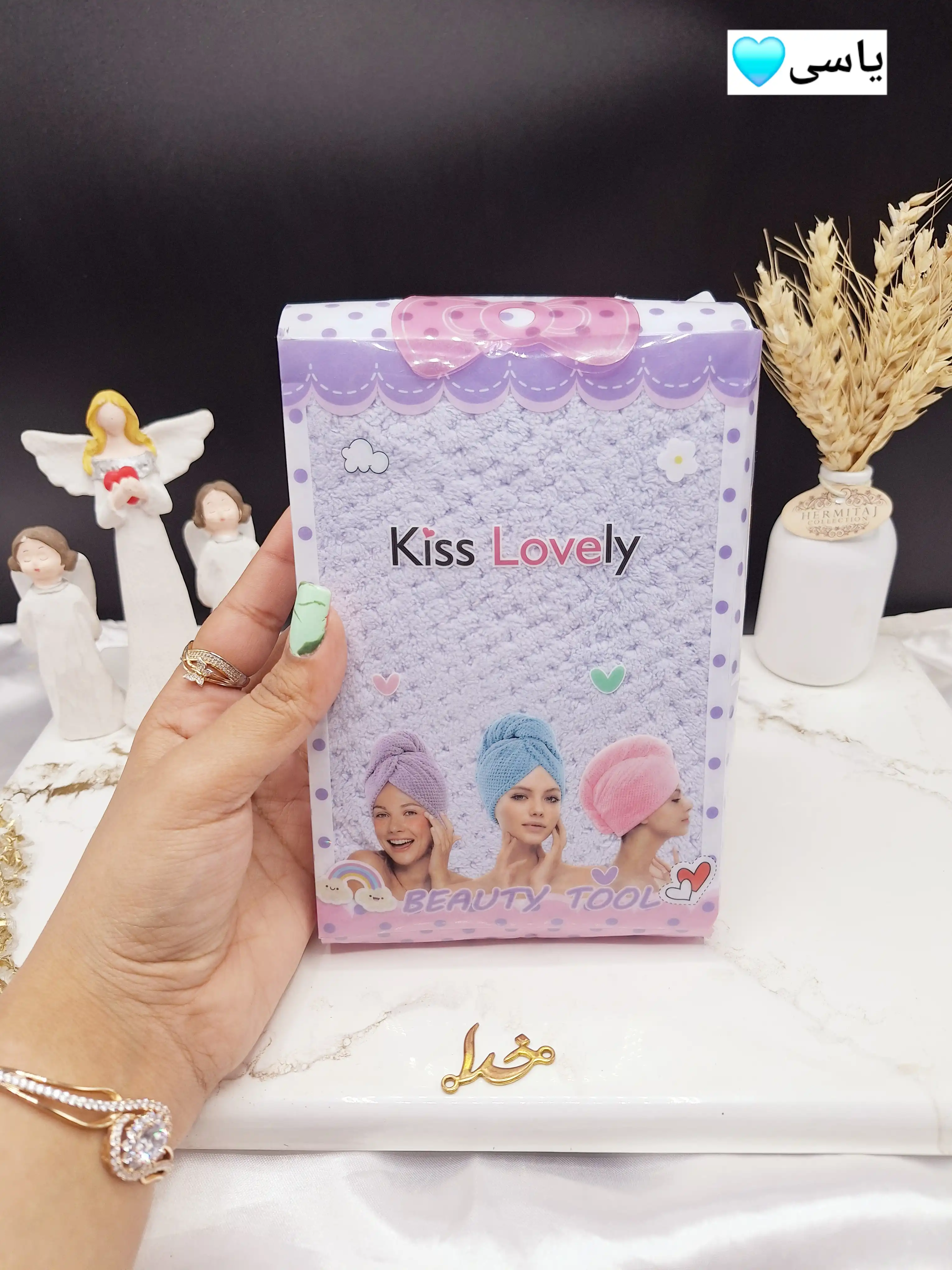 حوله سر حمام سایز بزرگ برند Kiss Lovely کد BX_3772