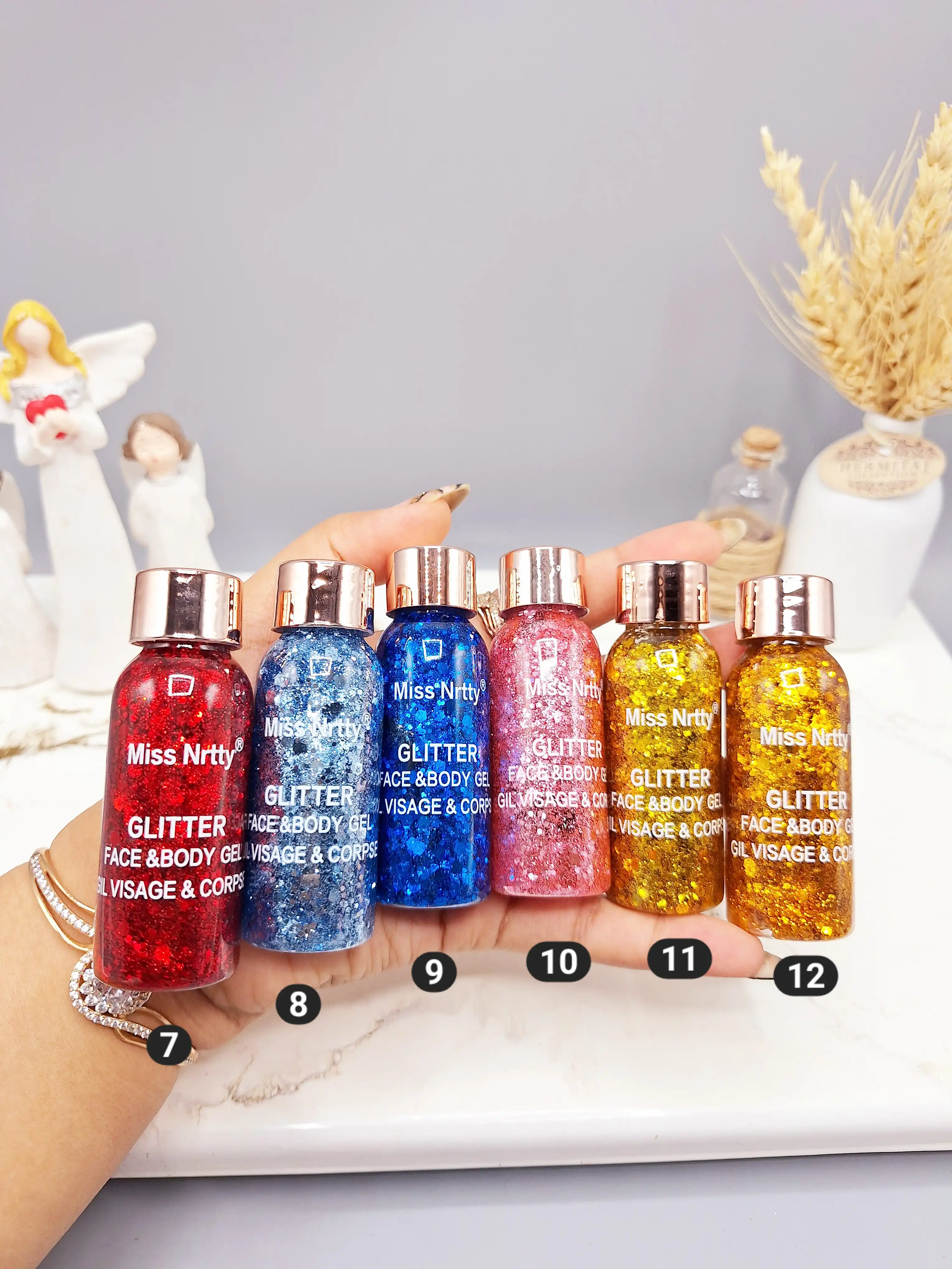 گلیتر مایع صورت و بدن برند Sparkling Girls کد3021