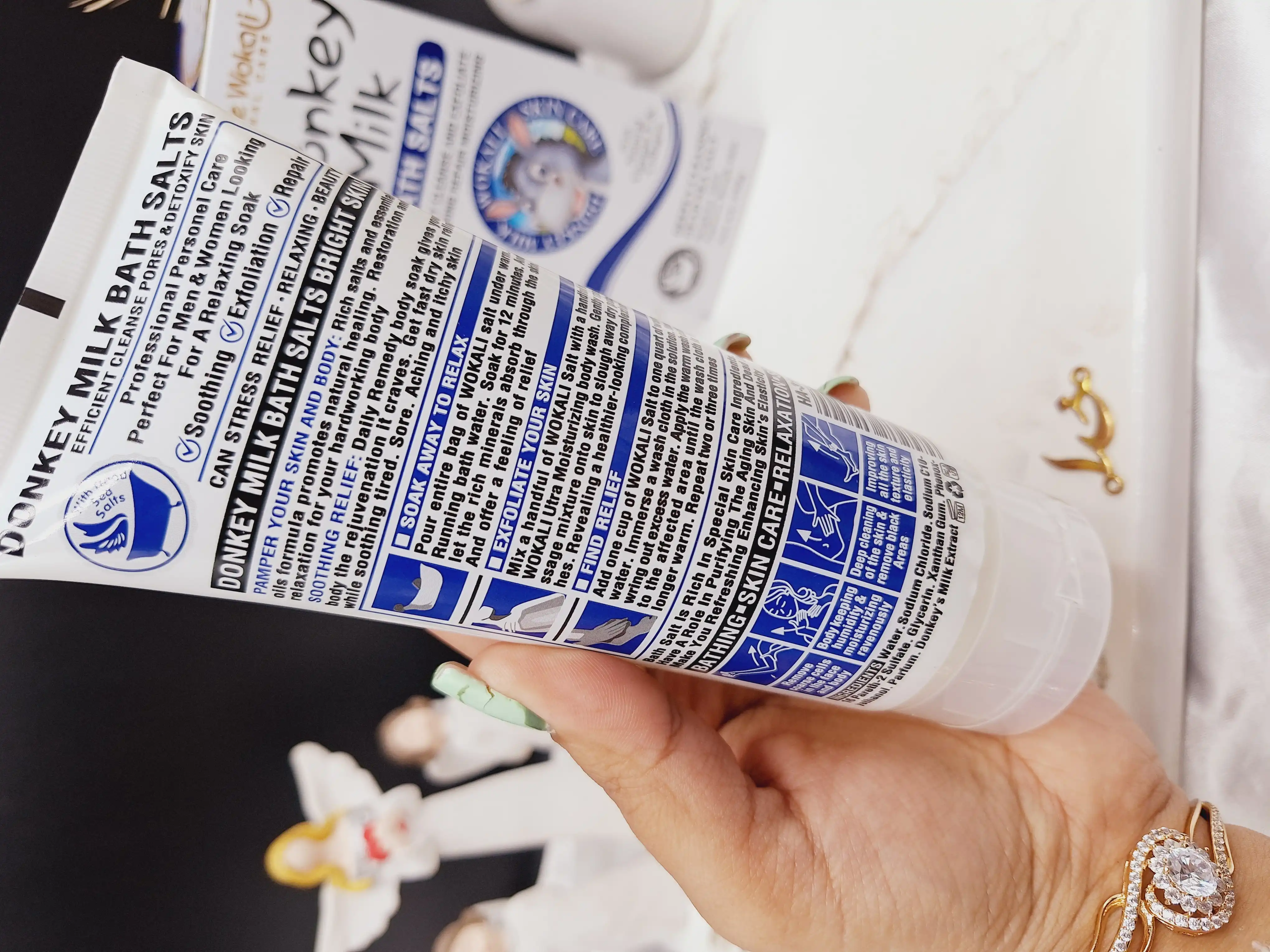 نمک بدن لایه بردار شیر الاغ برند وکالی  Wokali کد HA_3104