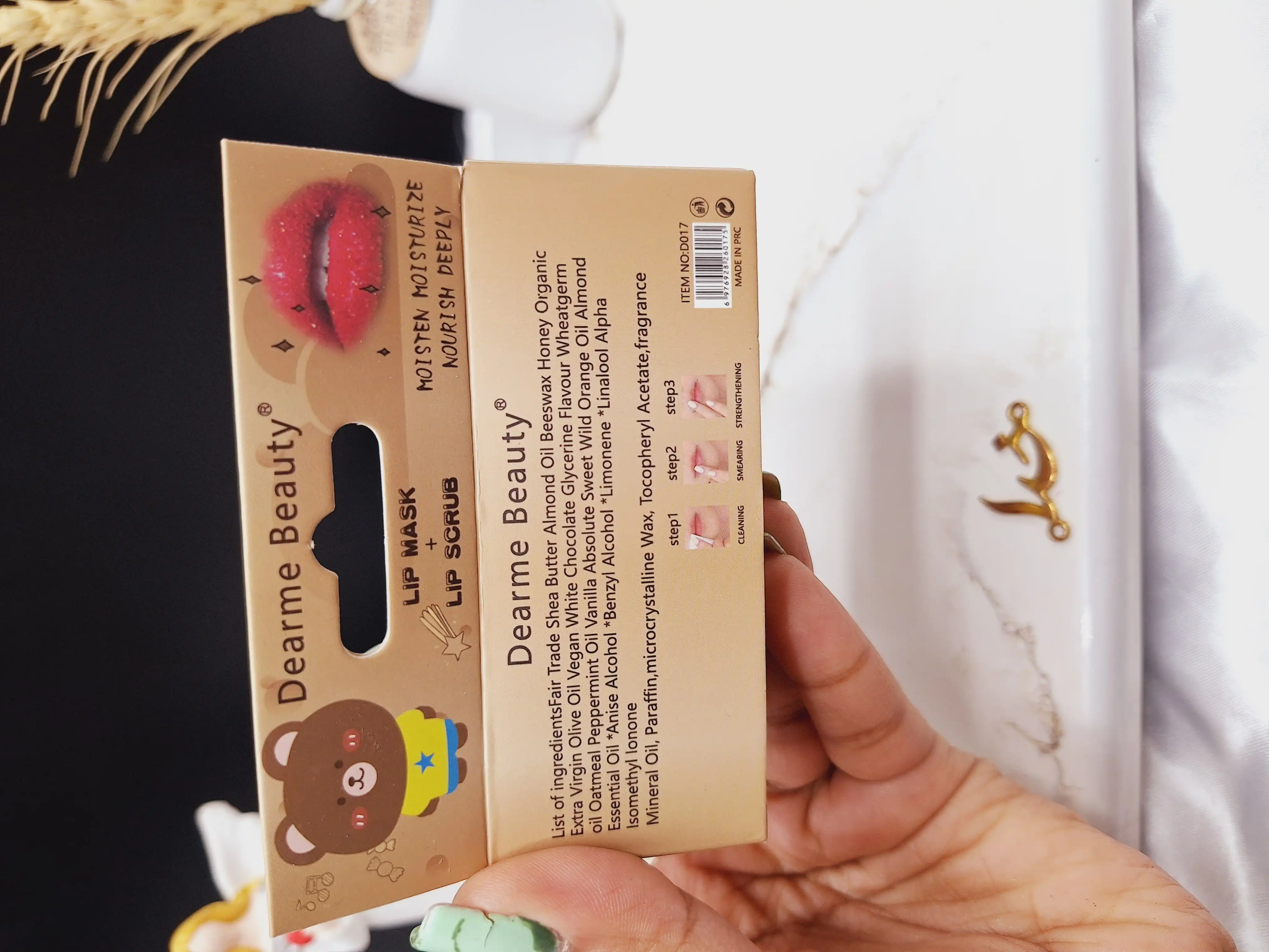 پک بالم و اسکراب لب کاکائویی برند دیرمی بیوتی Dearme Beauty کد D017