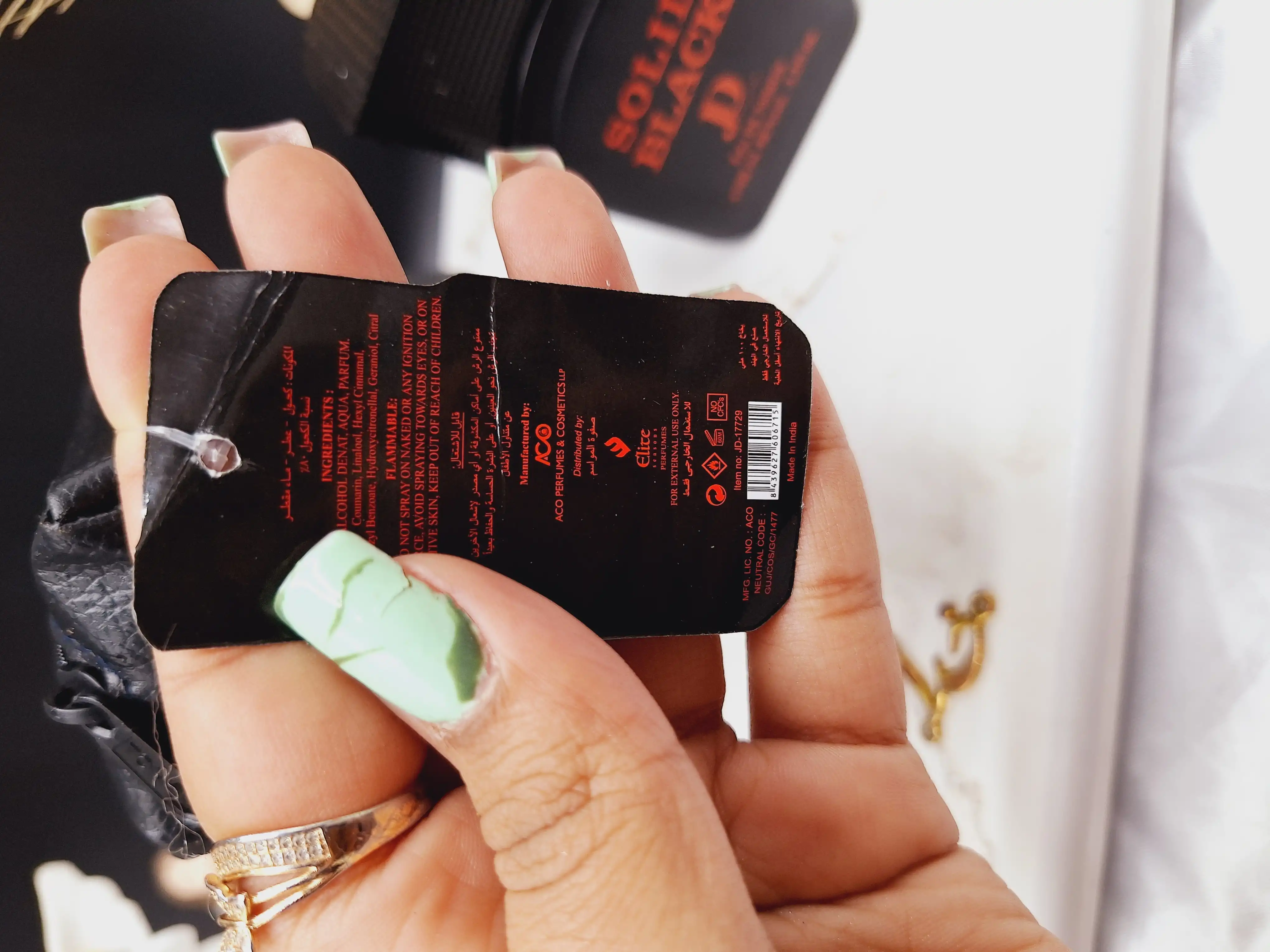 ادکلن 100میل SOLID BLACK هندی کد 009