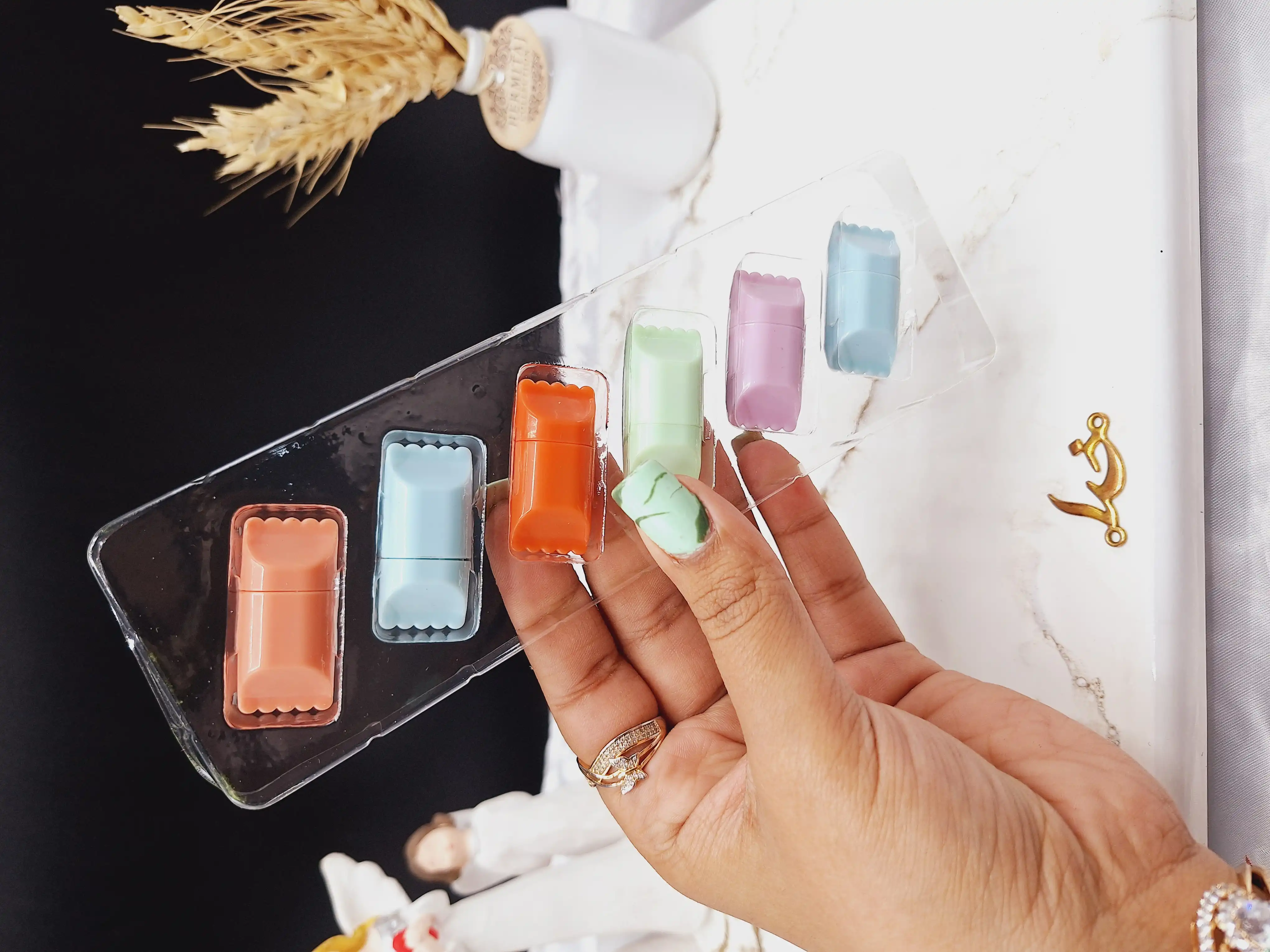 پک رژ لب جامد 6 عددی طرح شکلات Ameri Color کد 3133