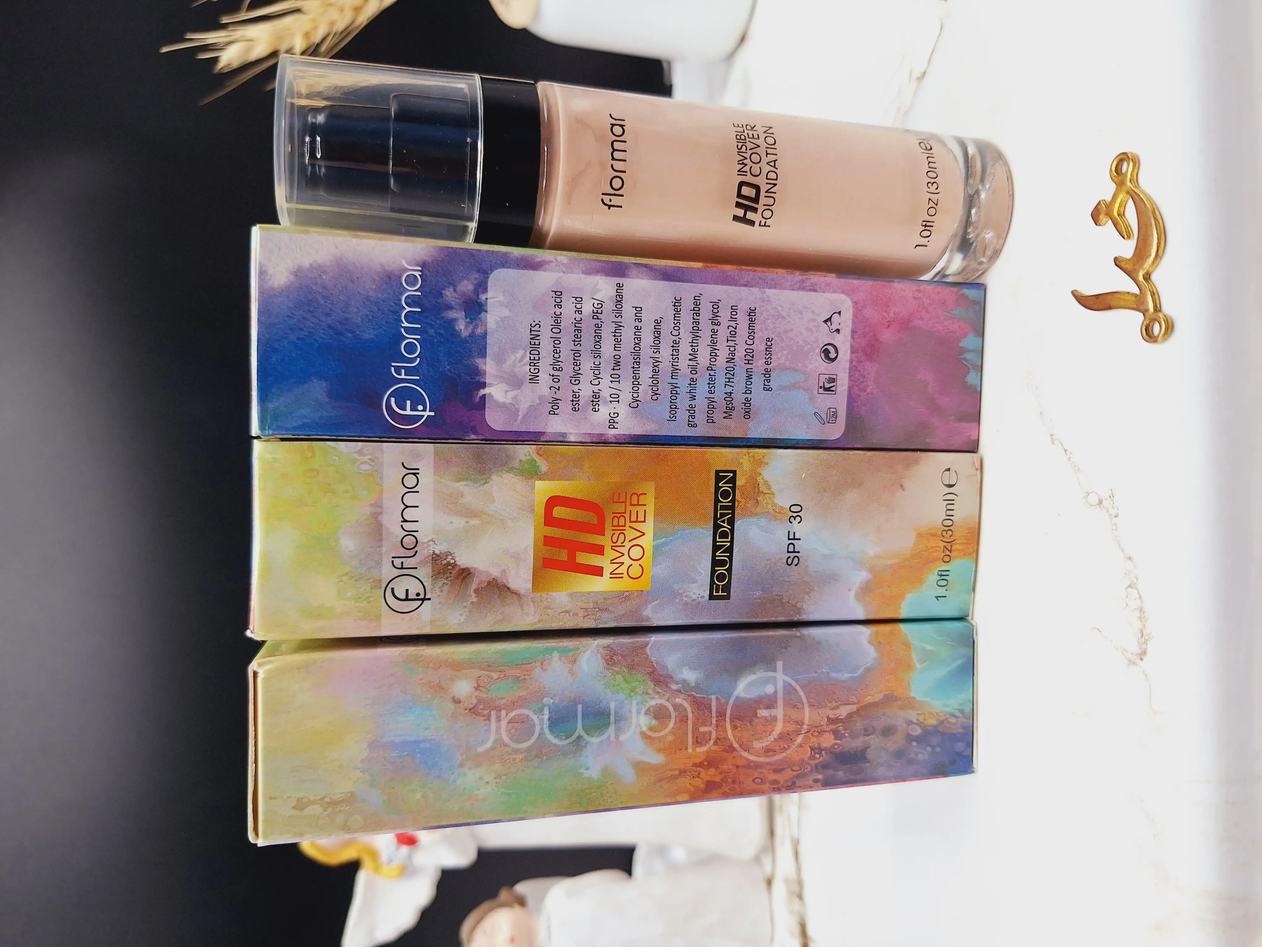 کرم پودر SPF30 برند فلورمار flarmar مدل HD