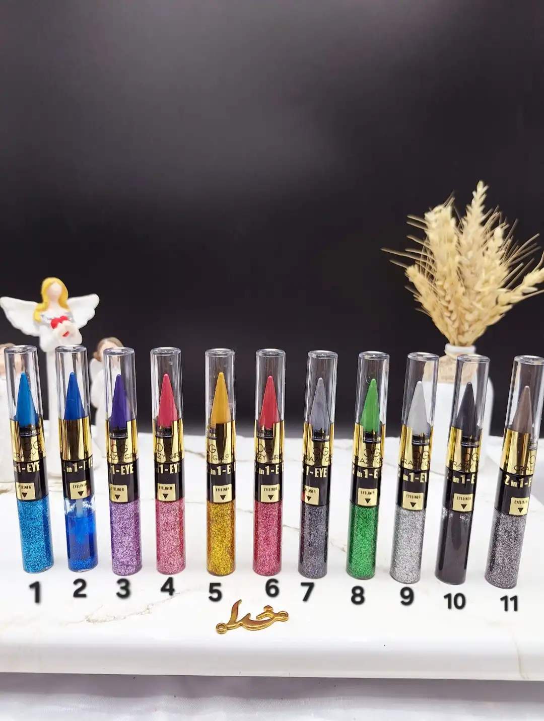 خط چشم دو طرفه جامد و مایع رنگی برند CRAZY GIRL کد CG-224