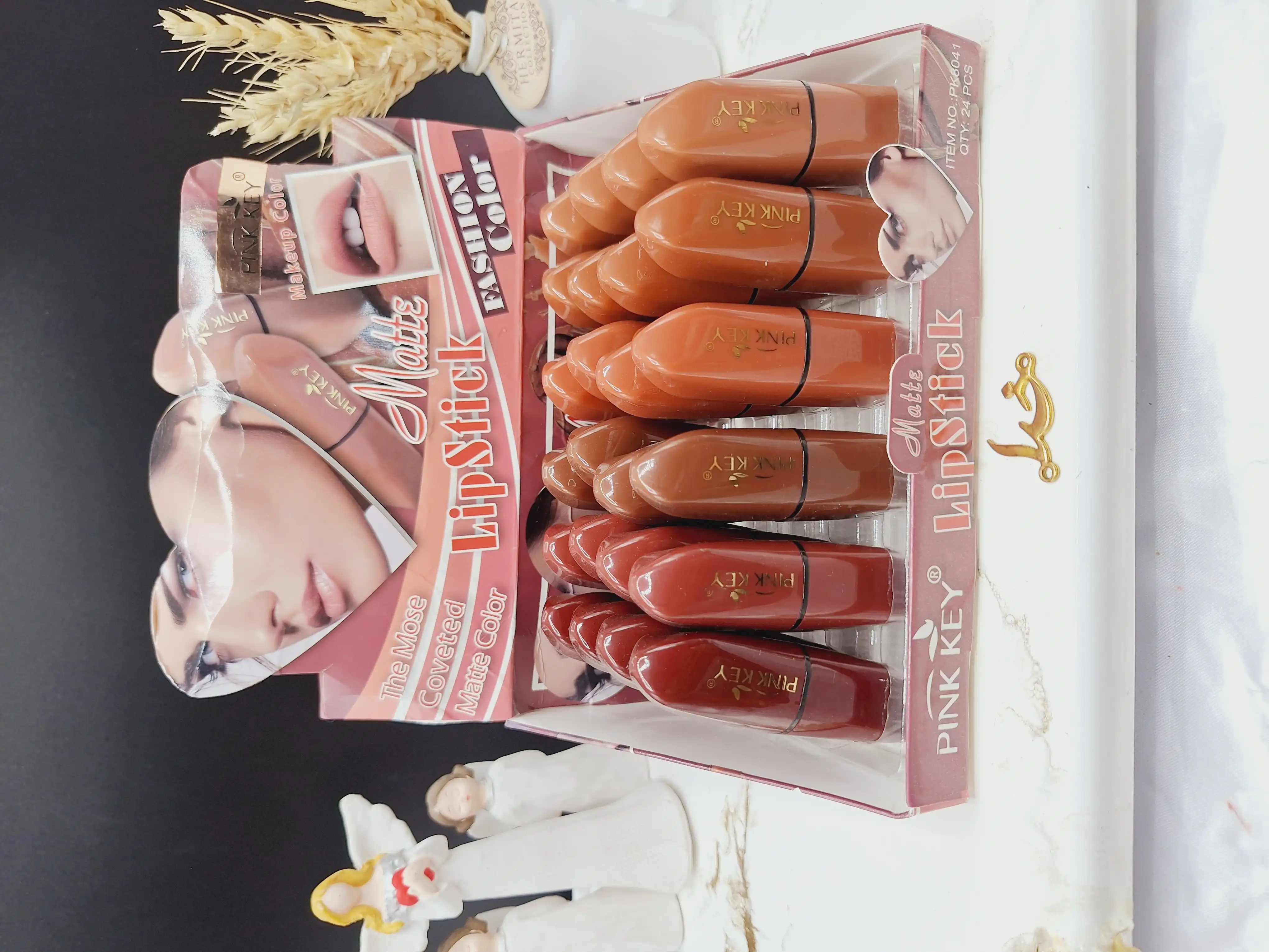 پک رژ جامد 6 عددی مات برند PINK KEY کد PK 8041