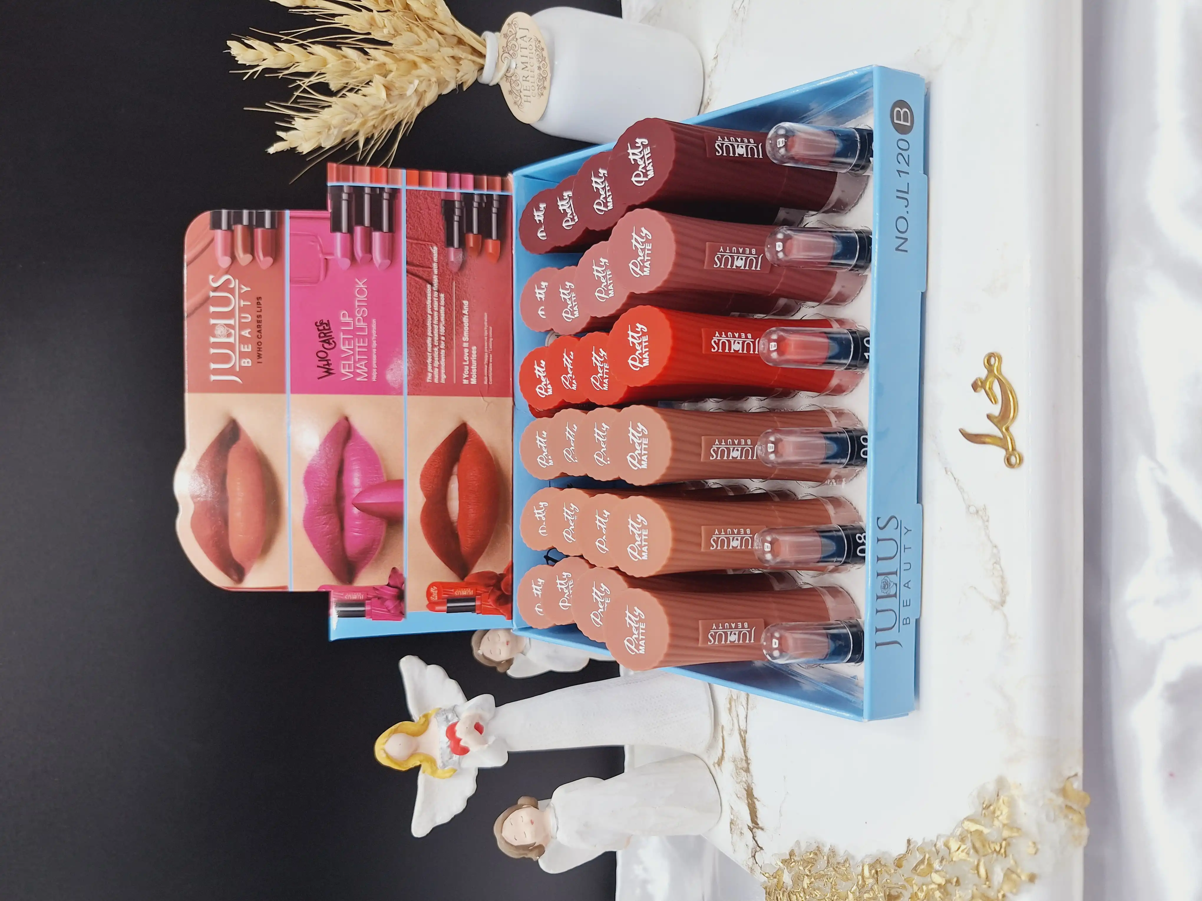 پک رژ لب جامد 6 عددی برند جولیوس JULIUS کد JL 120 A