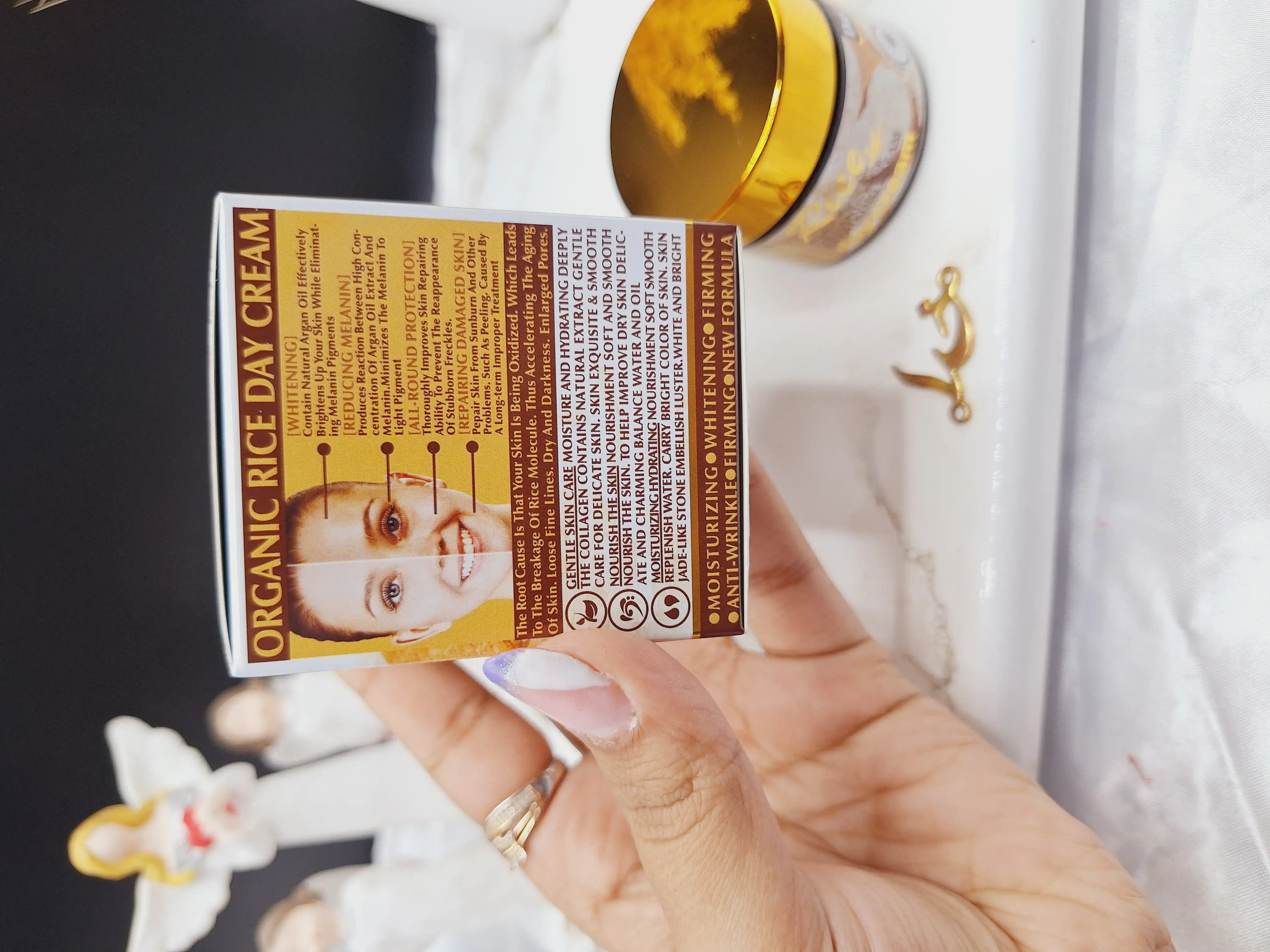 کرم روز برنج روشن کننده و ترمیم کننده پوست آسیب دیده وکالی اصلی WOKALI کد WKL 745