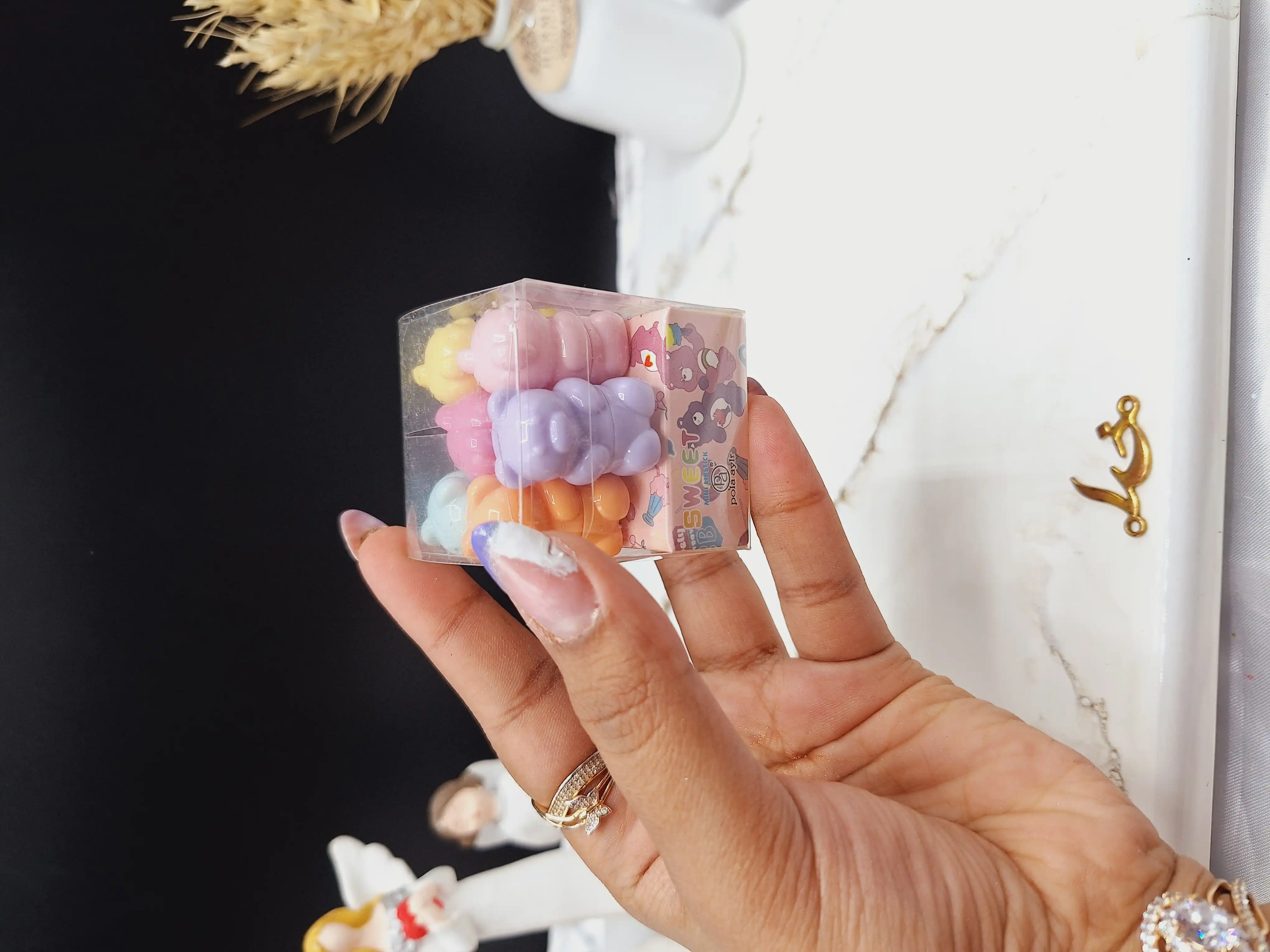 باکس شیش عددی بالم لب رنگی خرسی برند پولا آیلار Pola aylr کد LS_802