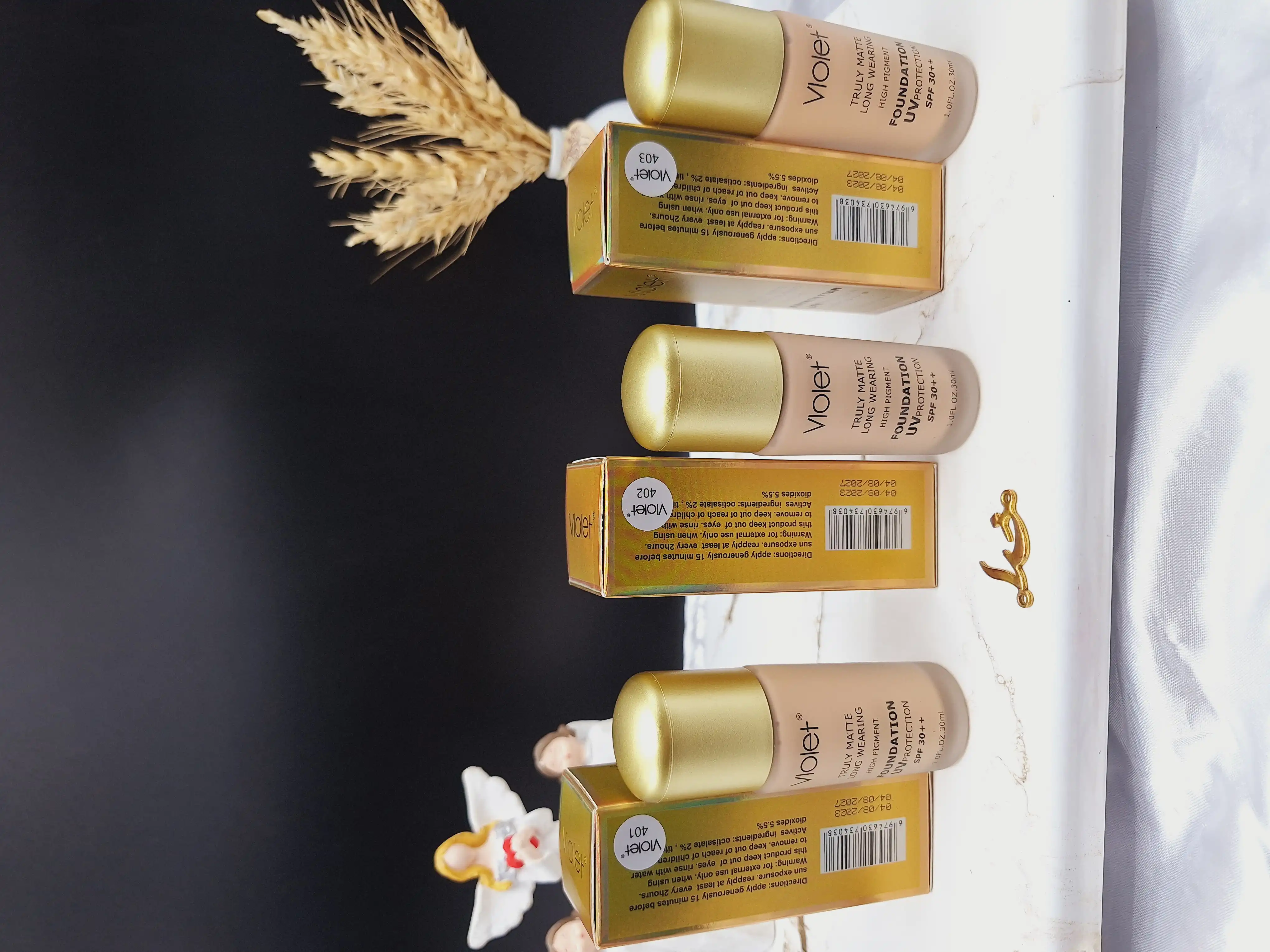 کرم پودر شیشه ای ویولت Violet دارای SPF +30 کیفیت عالی  کد 4038