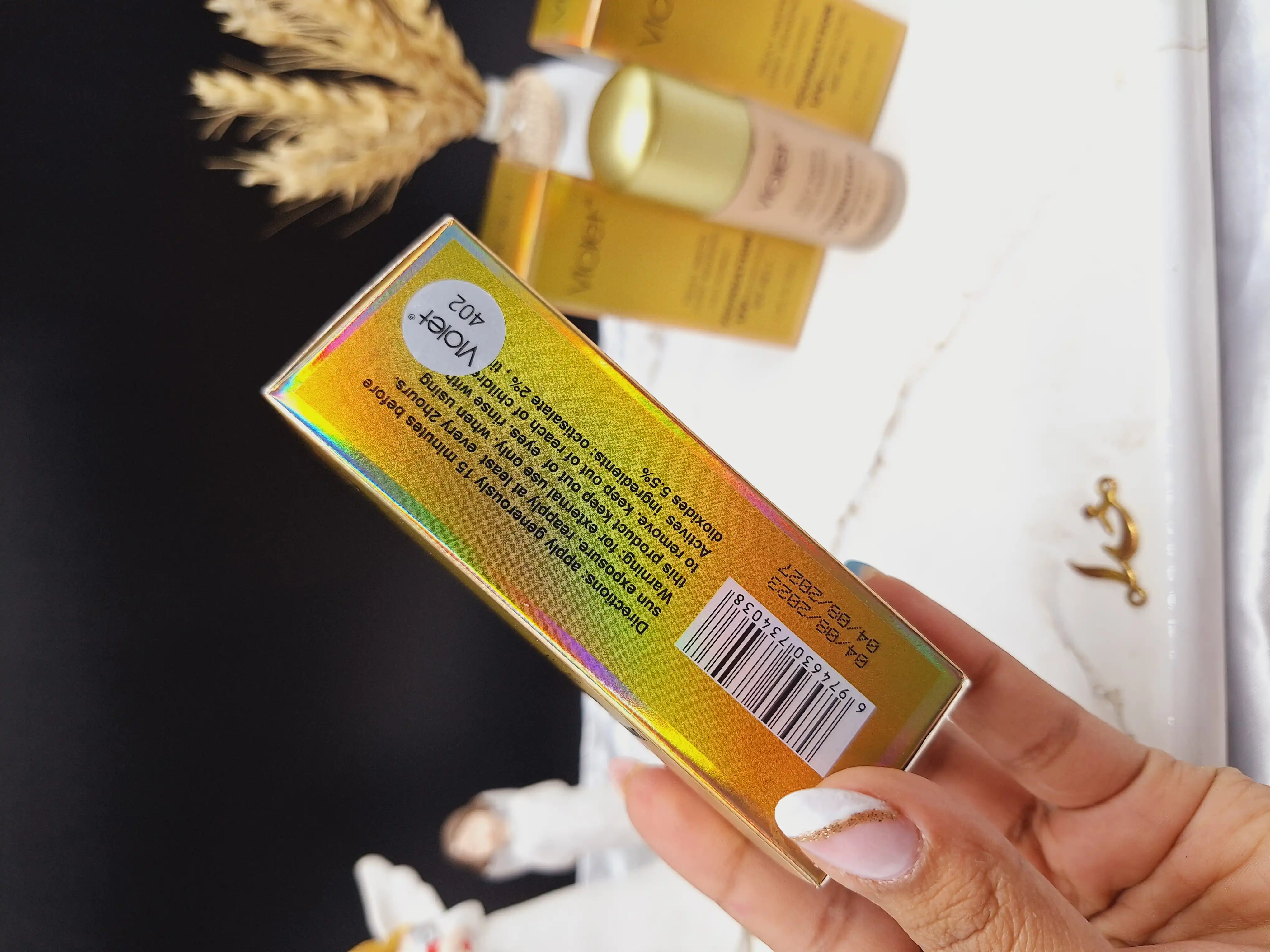 کرم پودر شیشه ای ویولت Violet دارای SPF +30 کیفیت عالی  کد 4038