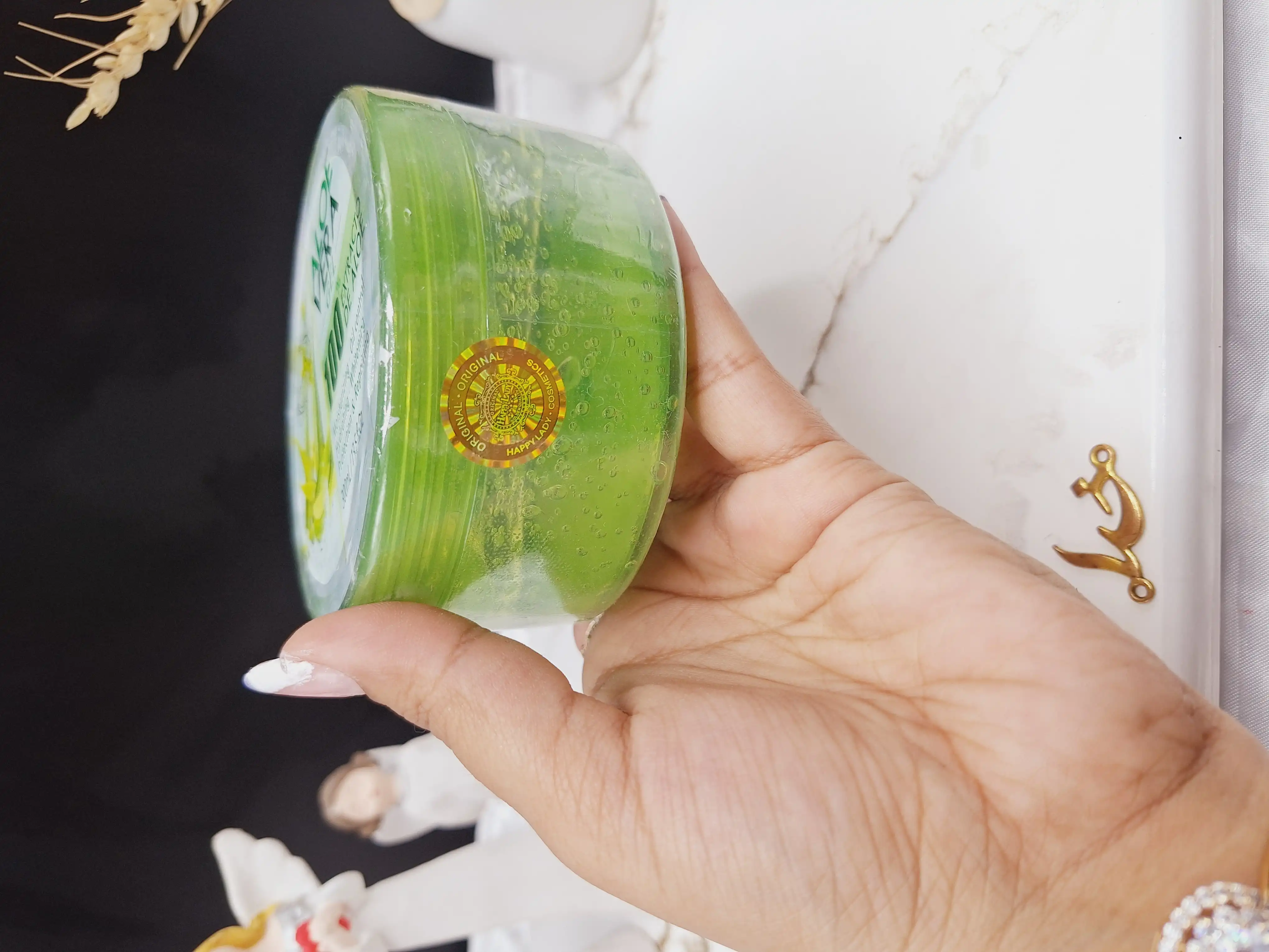 ژل آبرسان آلوئه ورا کاسه ای هپی لیدی محافظ کیفیت عالی HAPPY LADY کد HL-229