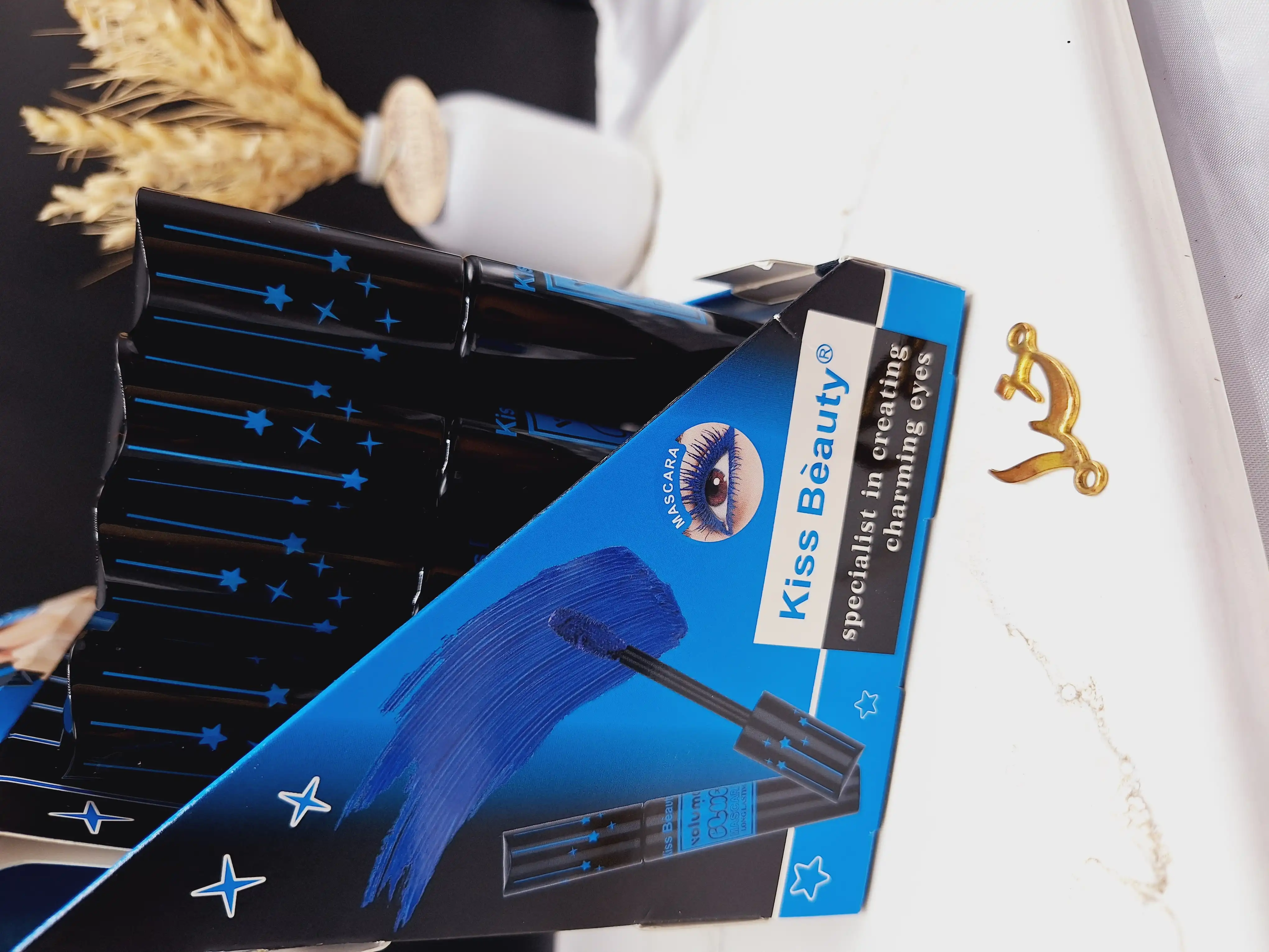 ریمل حجم دهنده رنگ آبی کیس بیوتی Kiss Beauty کد 568680