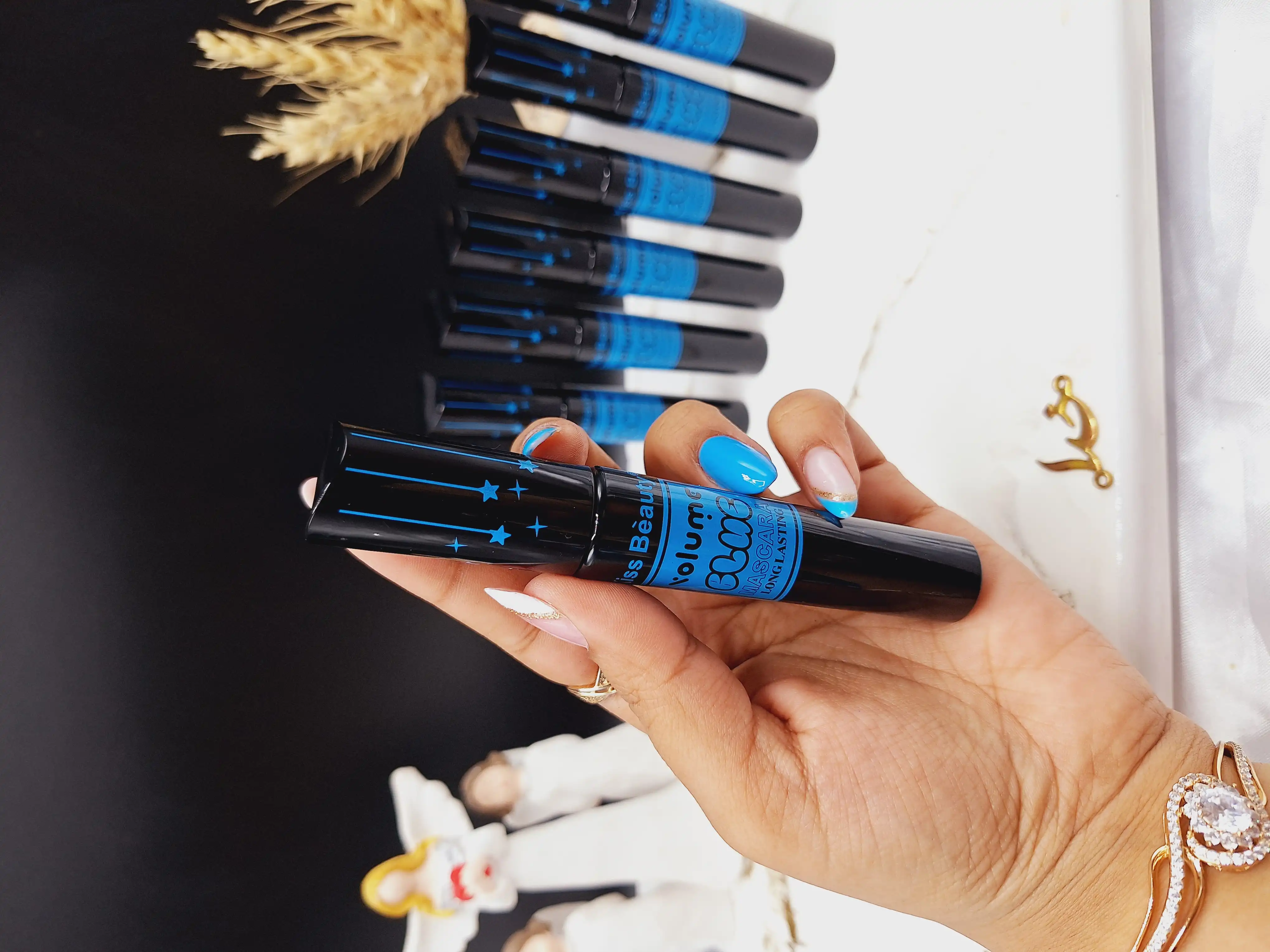 ریمل حجم دهنده رنگ آبی کیس بیوتی Kiss Beauty کد 568680