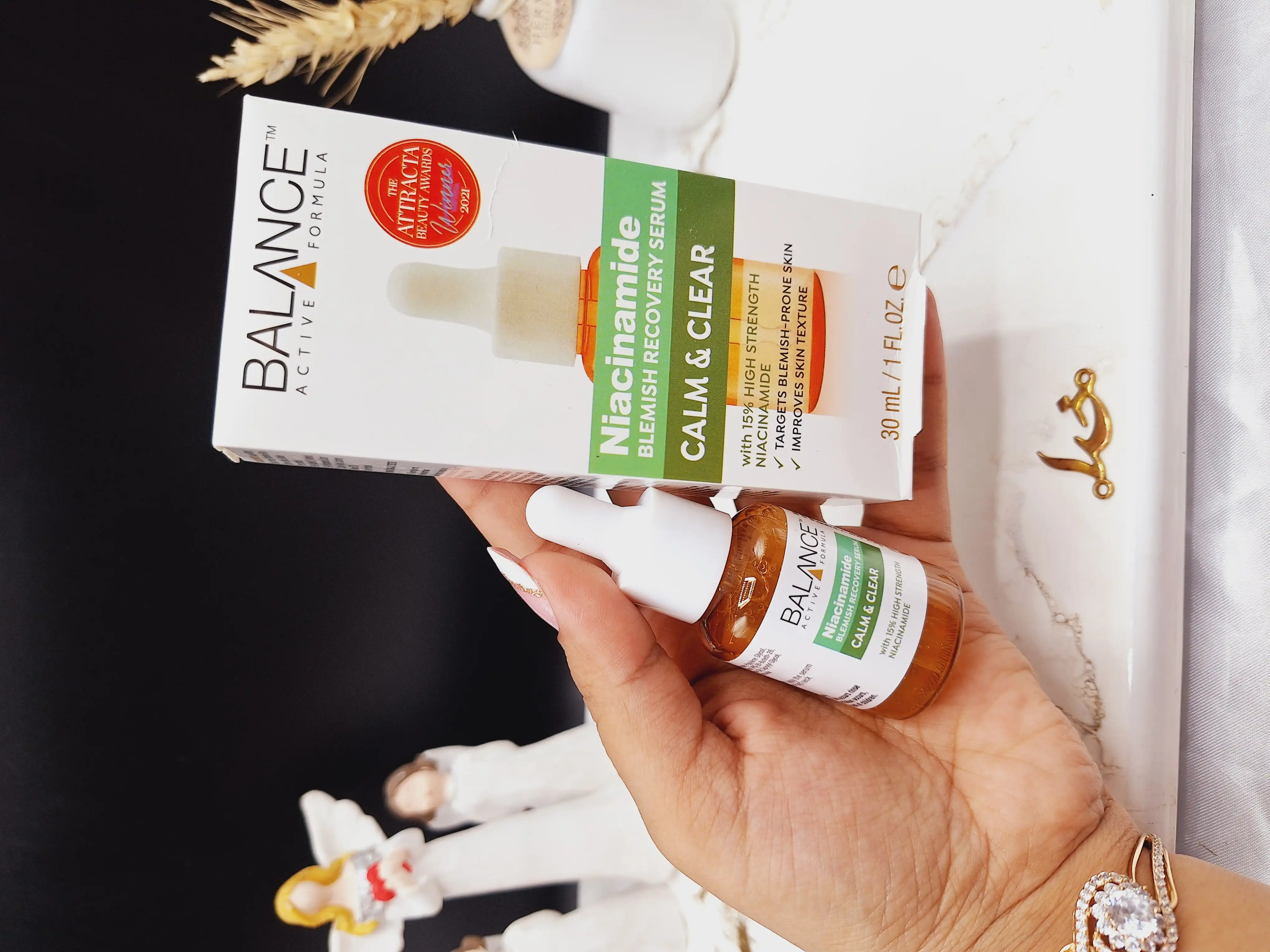 سرم ضد جوش و لک نیاسینامید بالانس Calm &amp; Cler حجم 30 میلی لیتر کد 8165