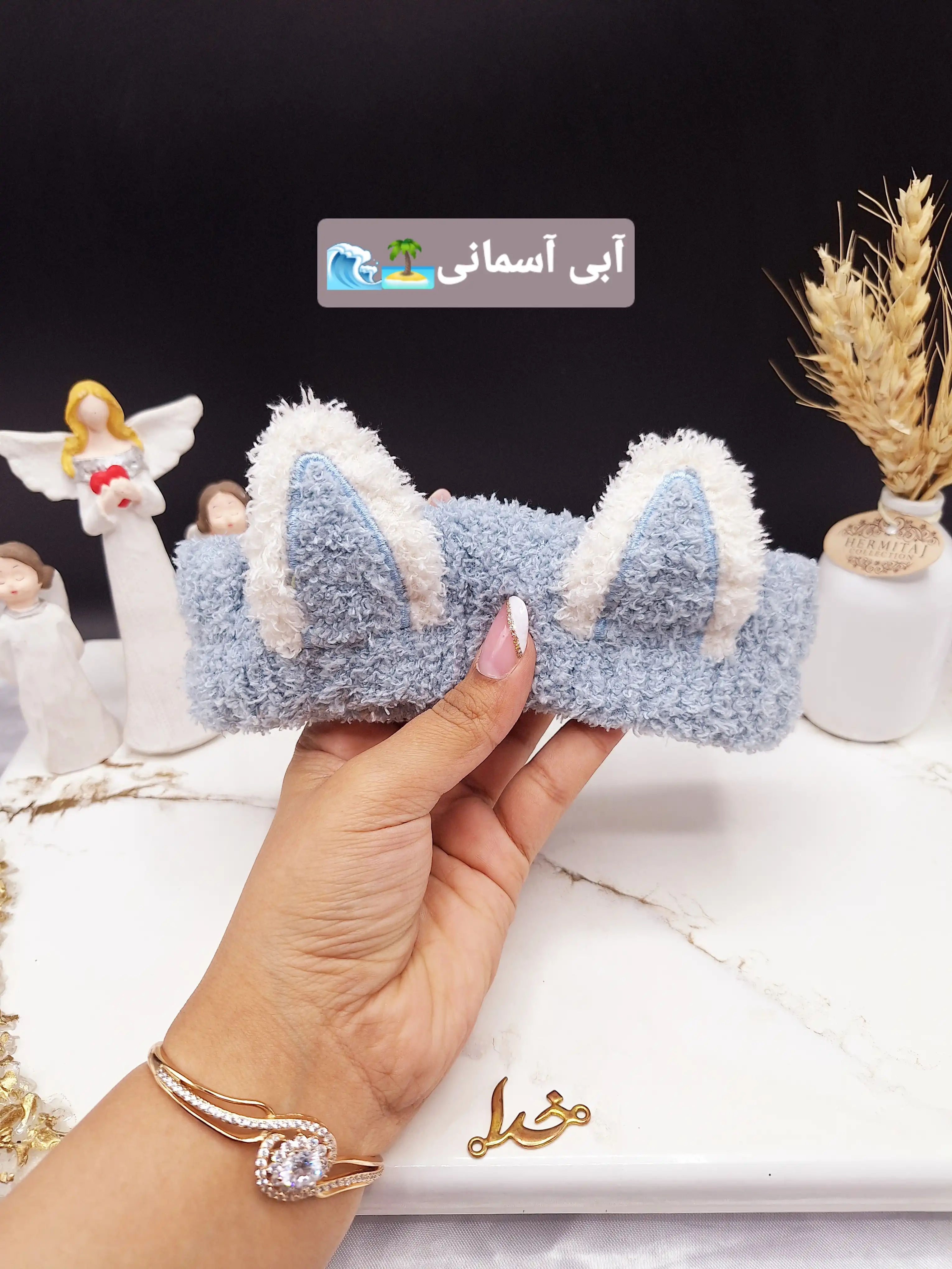 هدبند زیبای طرح خرگوش پرزدار