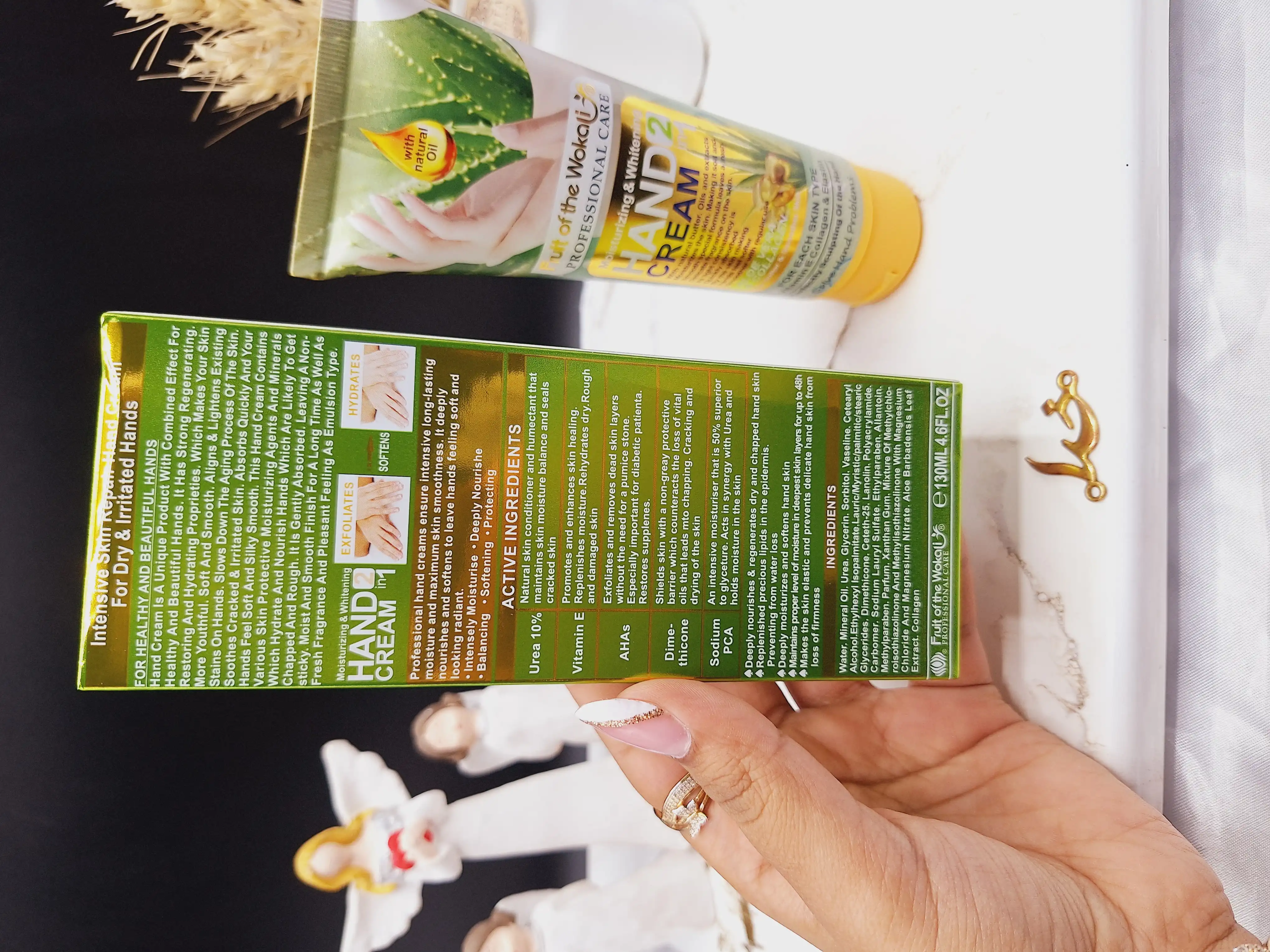 کرم مرطوب و سفید کننده دست آلوئه ورا وکالی WOKALI کد WKL522