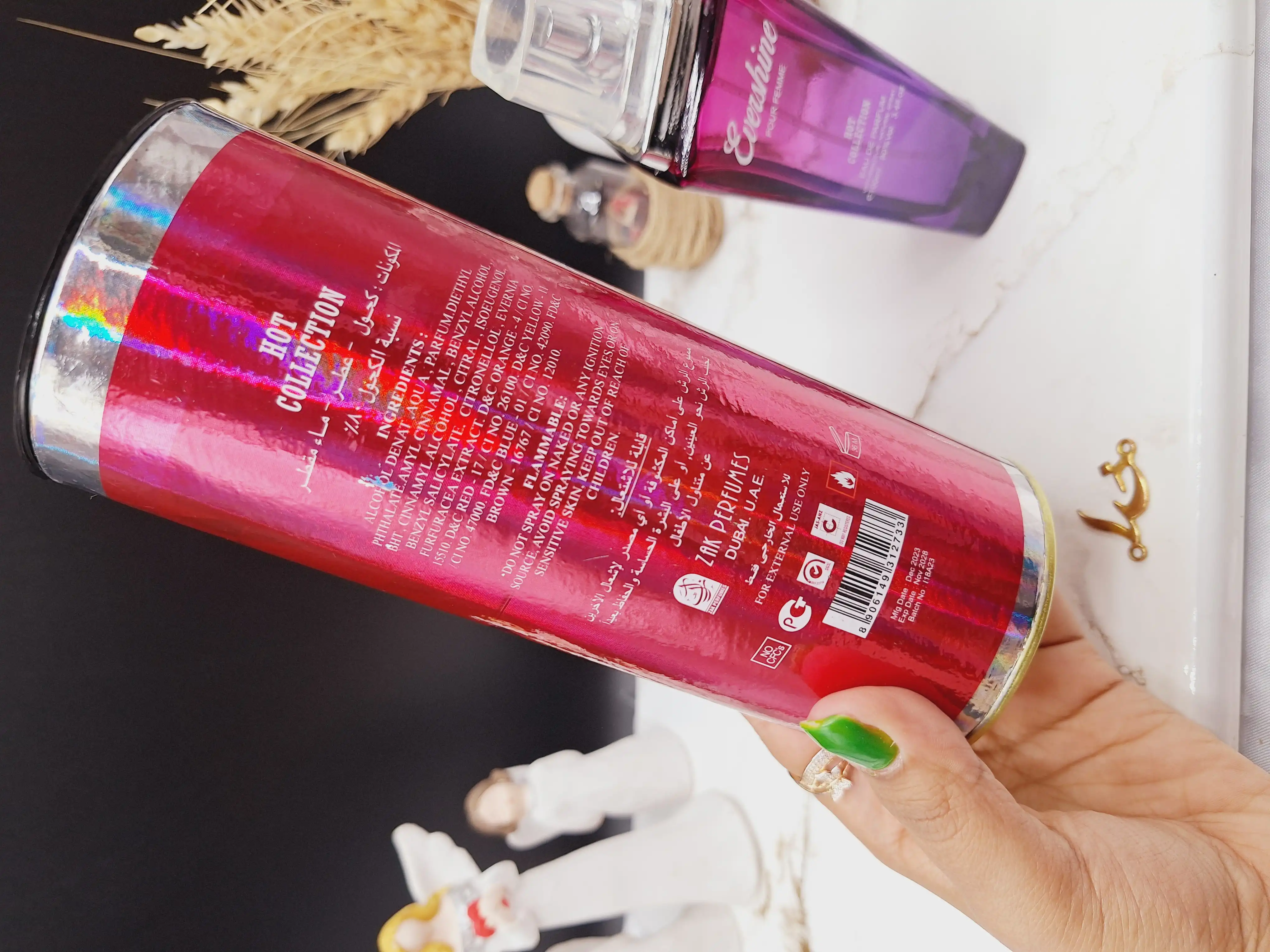 ادکلن قوطی فلزی صورتی Evershin کد 2733