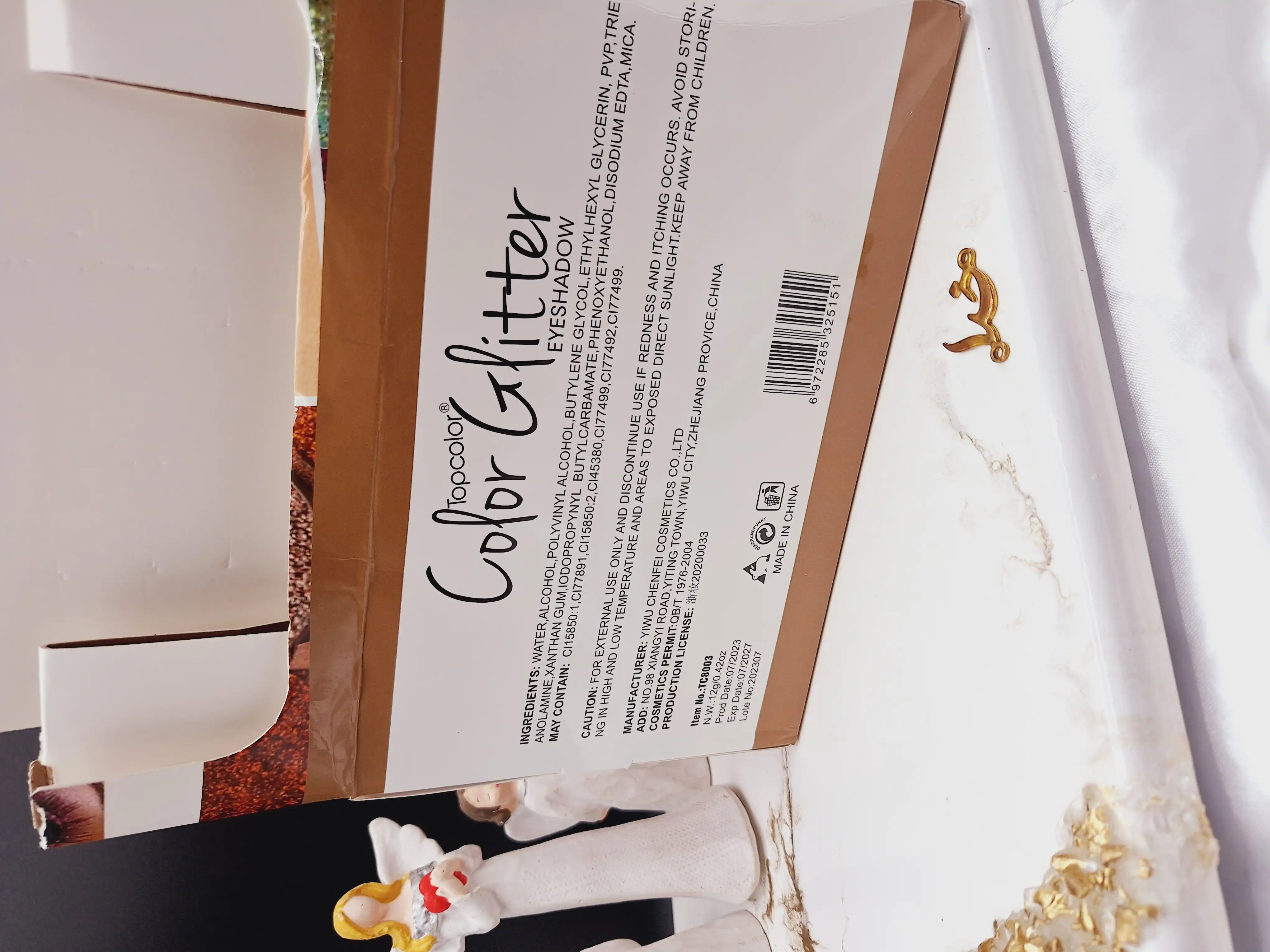 پالت سایه چشم گلیتری جذاب 5تایی Topcolor کد TC8003