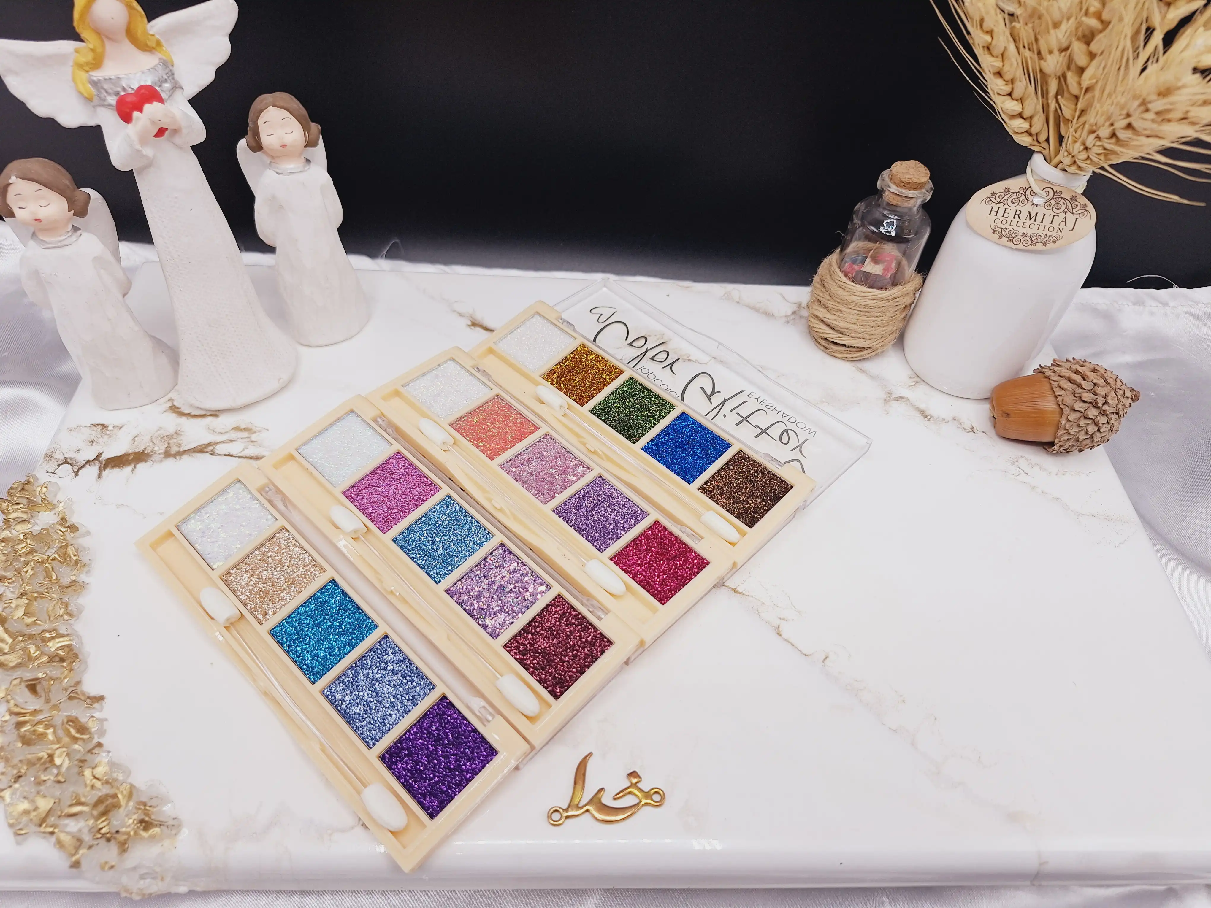 پالت سایه چشم گلیتری جذاب 5تایی Topcolor کد TC8003