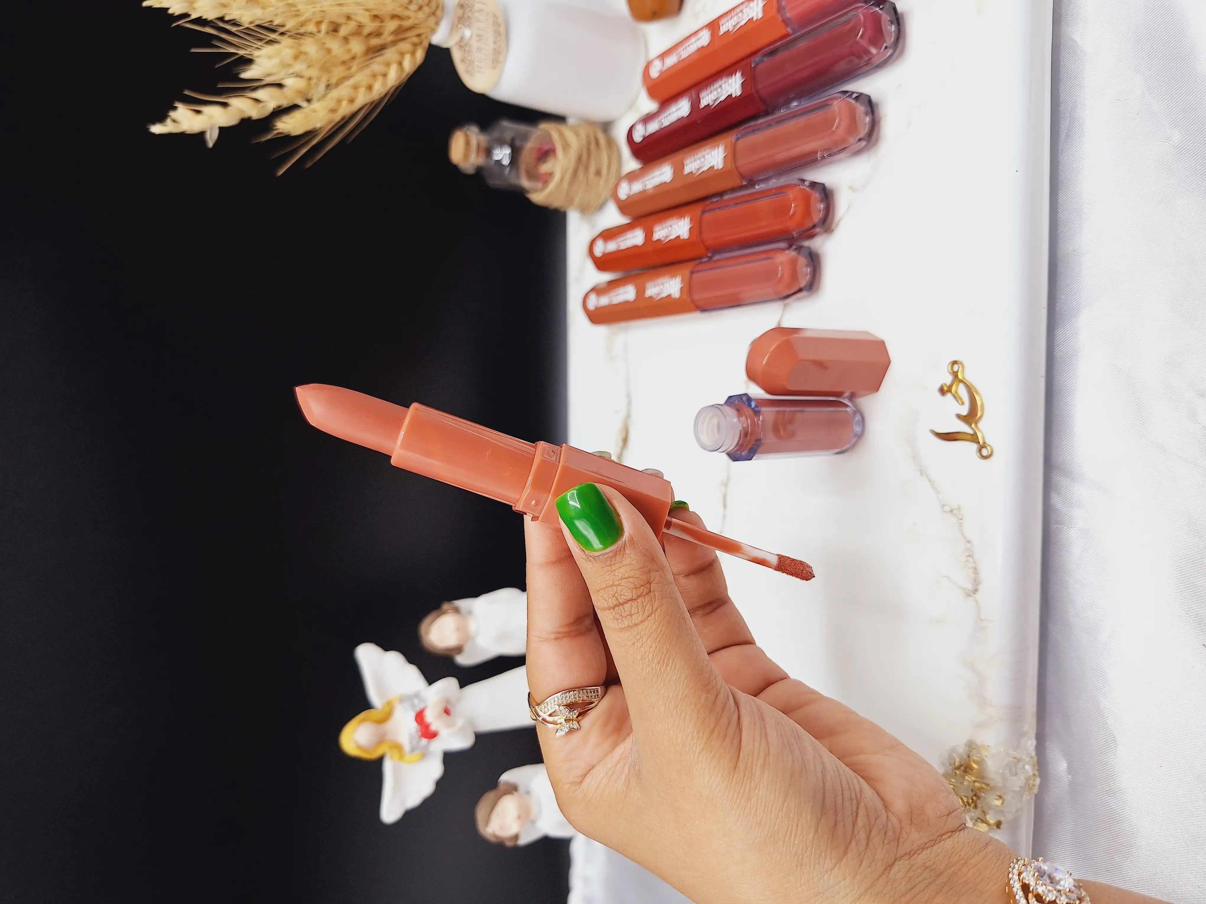 پک 6 تایی رژ جامد و مایع دو سر برند ROMANTIC MAY کد YR-2223