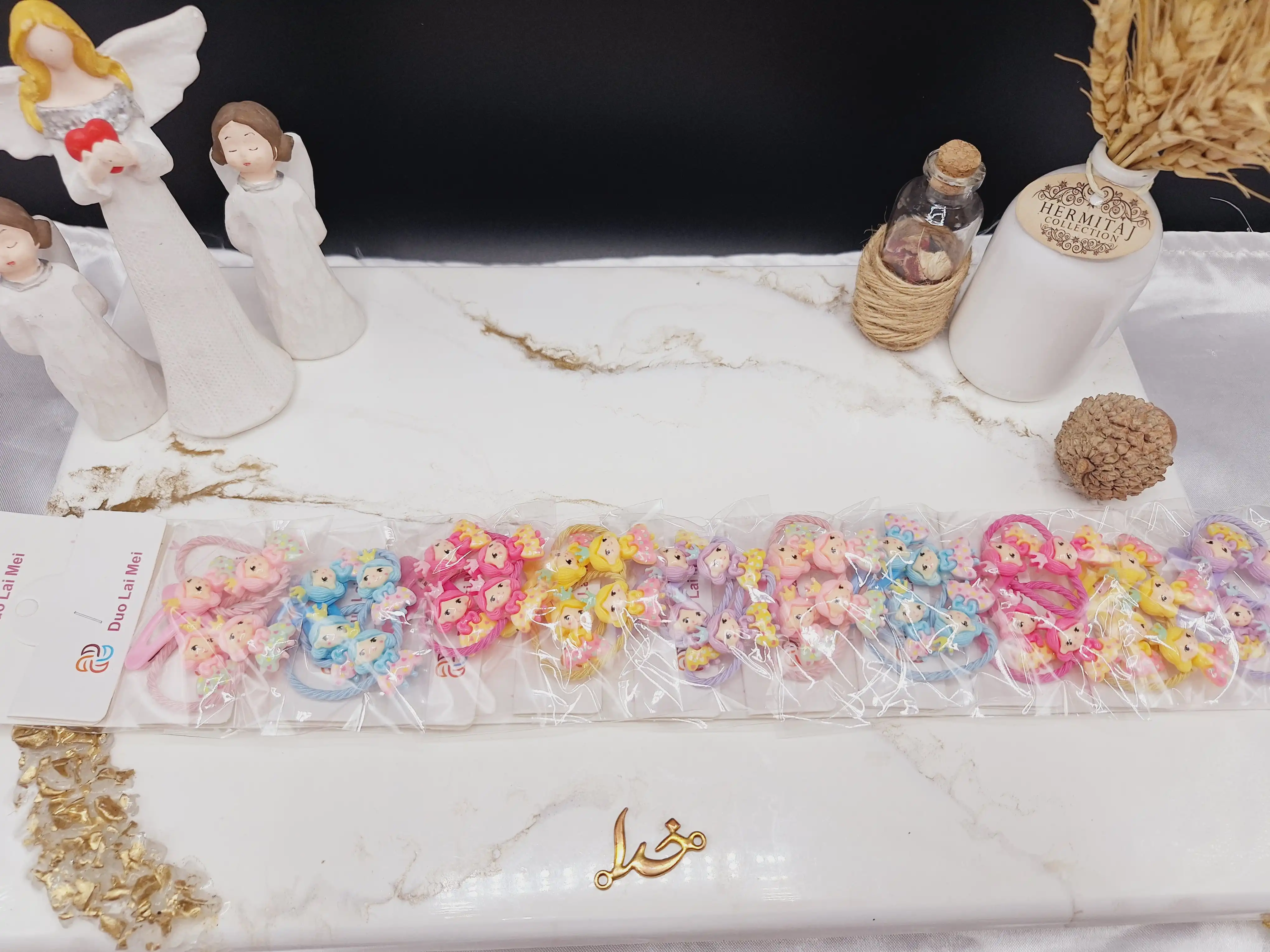 پک کارت 20عددی پنس و کش مو طرح  پرنسس کوچولو