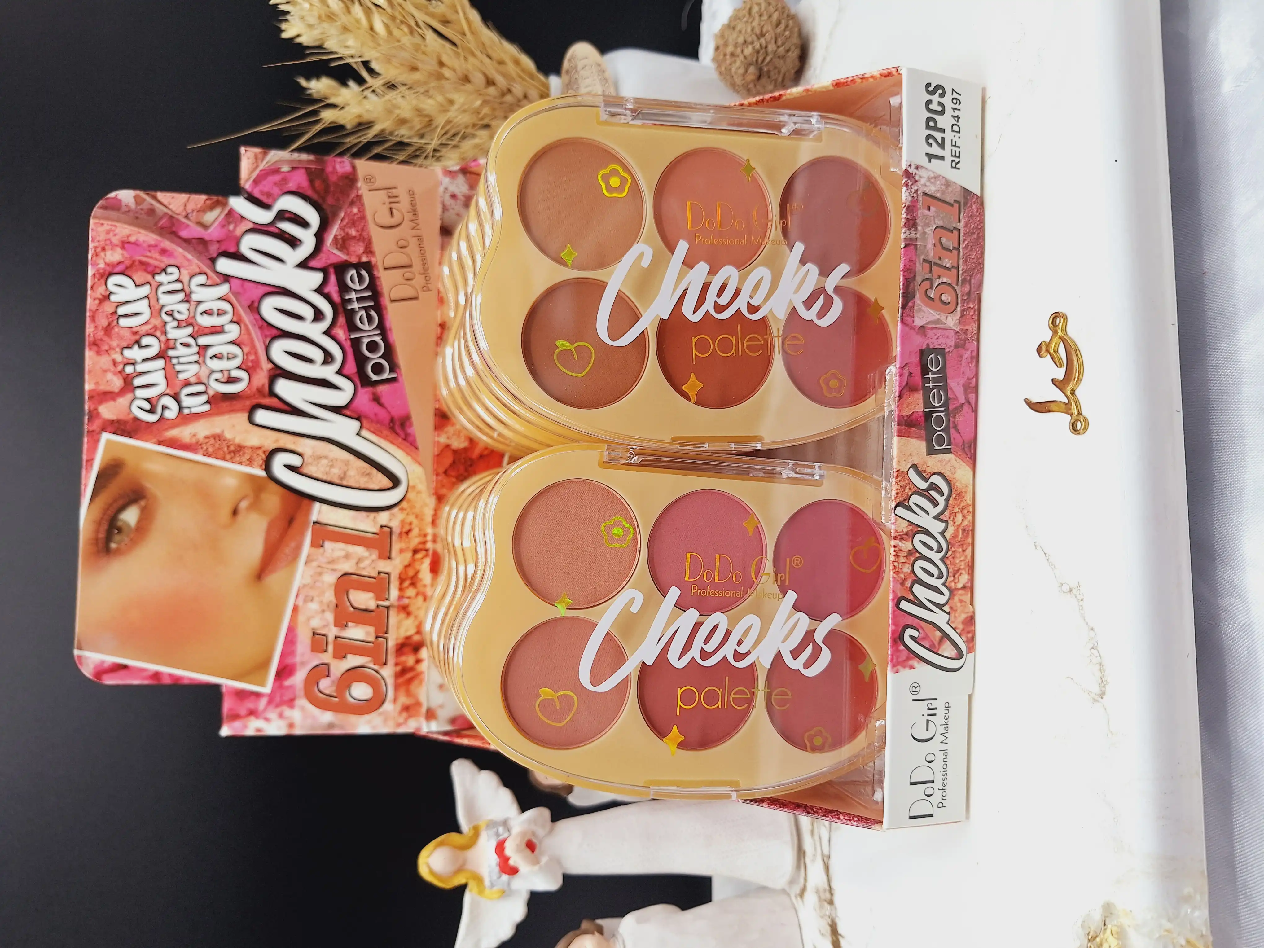 پالت زیبا رژ گونه 6تایی برند DoDo Girl کد 4197