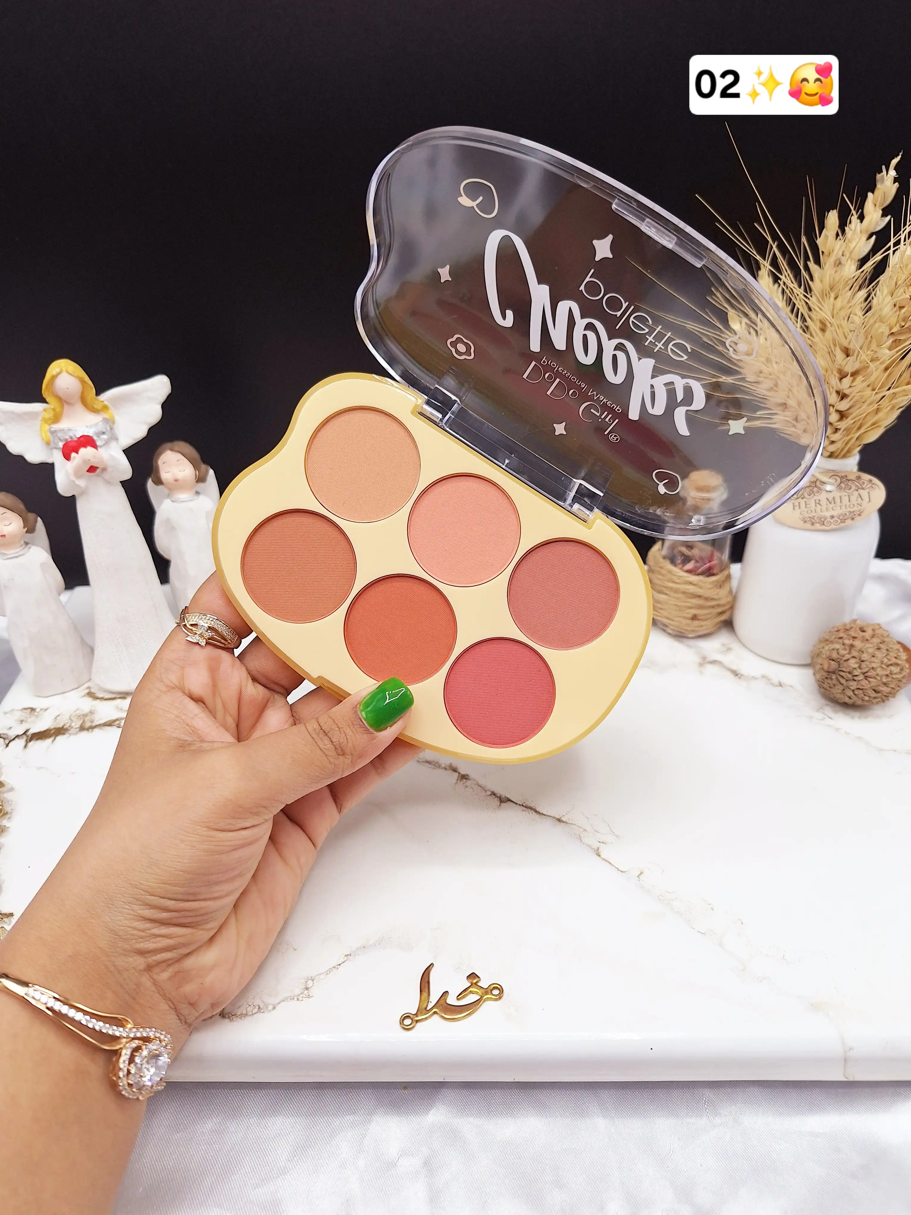 پالت زیبا رژ گونه 6تایی برند DoDo Girl کد 4197