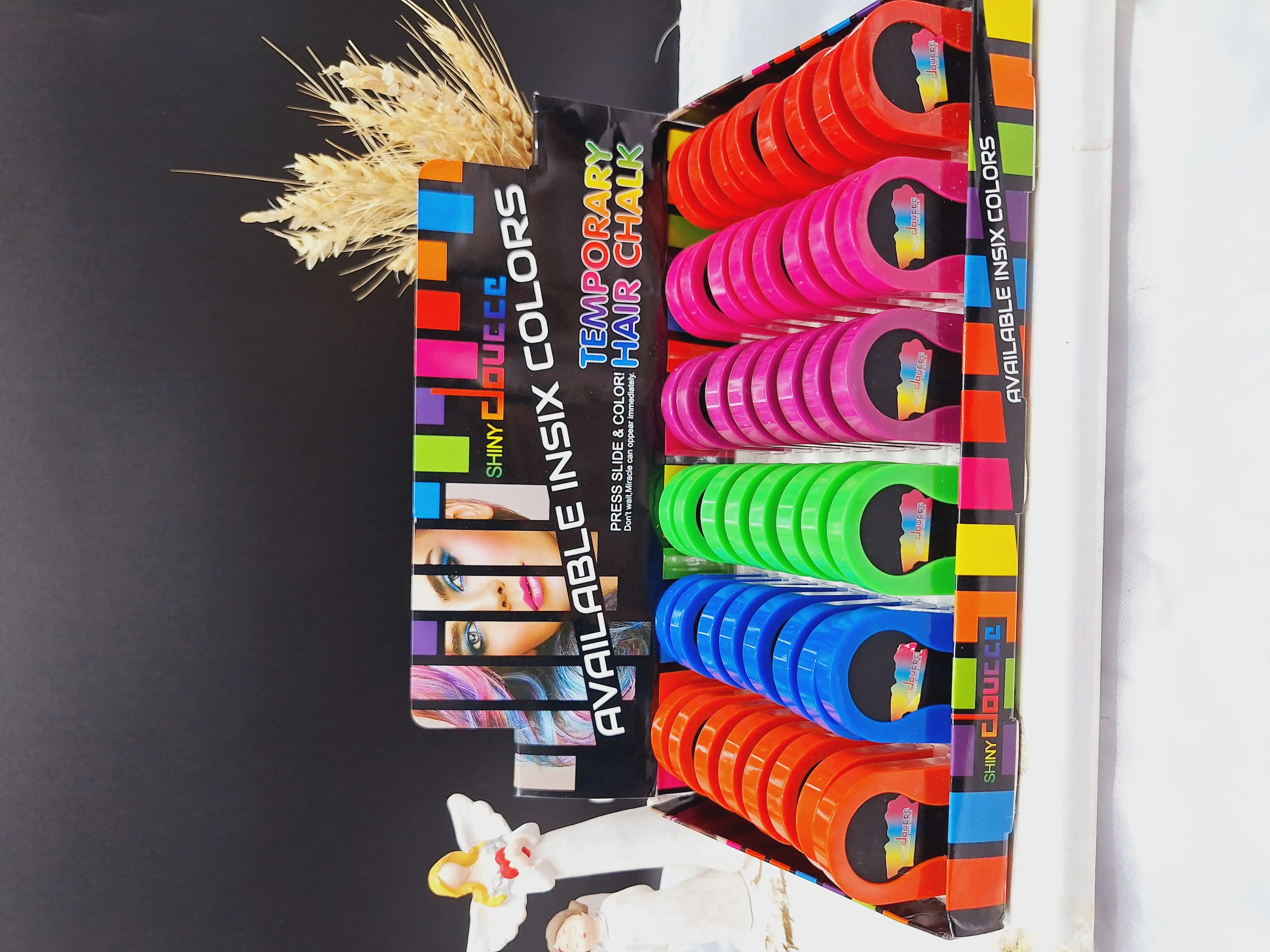 پک 6 تایی گچ مو سکه ای رنگی Doucce کد 668