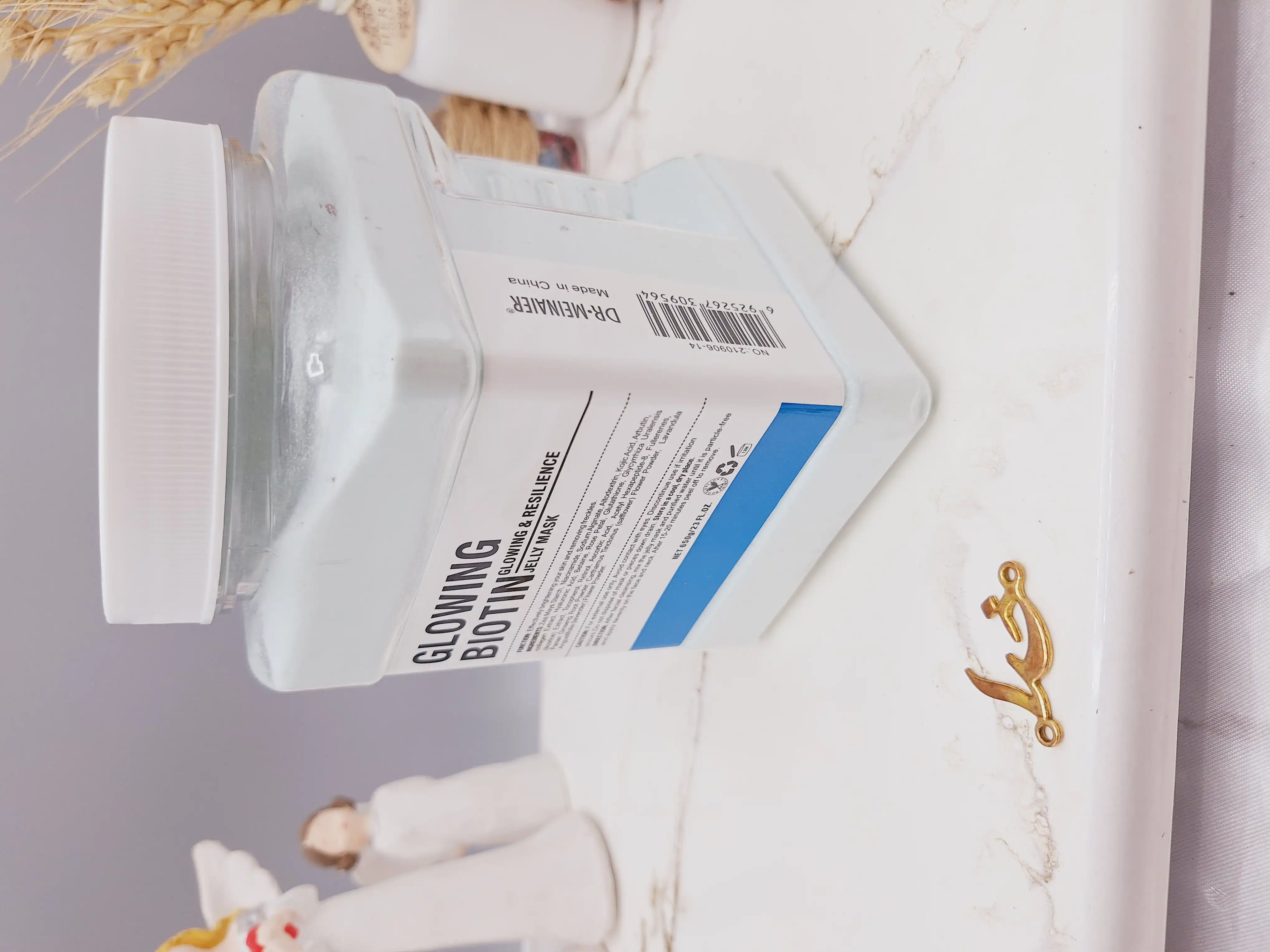 ماسک هیدروژلی گلووین بیوتین 650 گرمی GLOWING BIOTIN ساخت چین