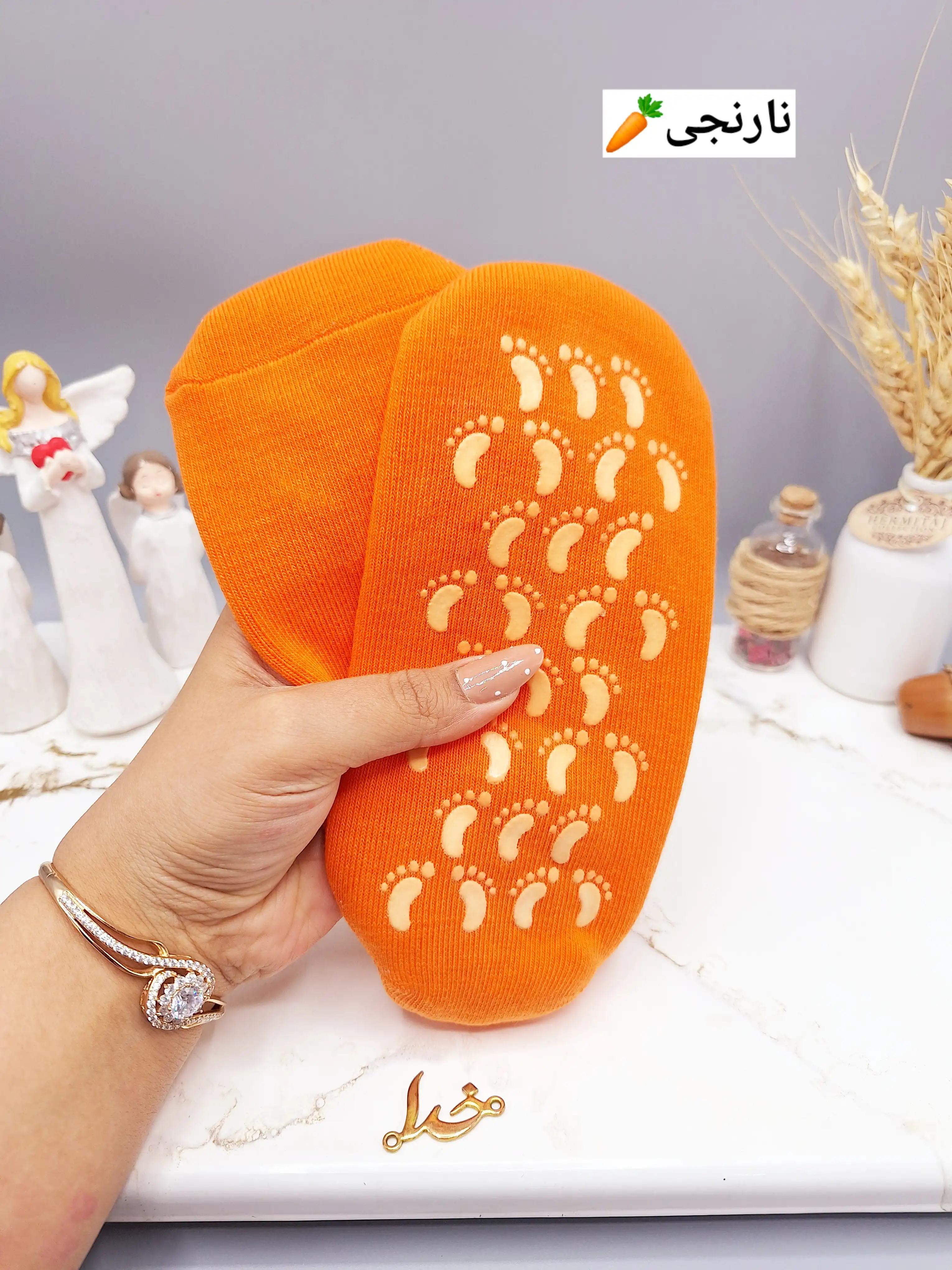 جوراب طبی سیلیکونی رفع ترک پا