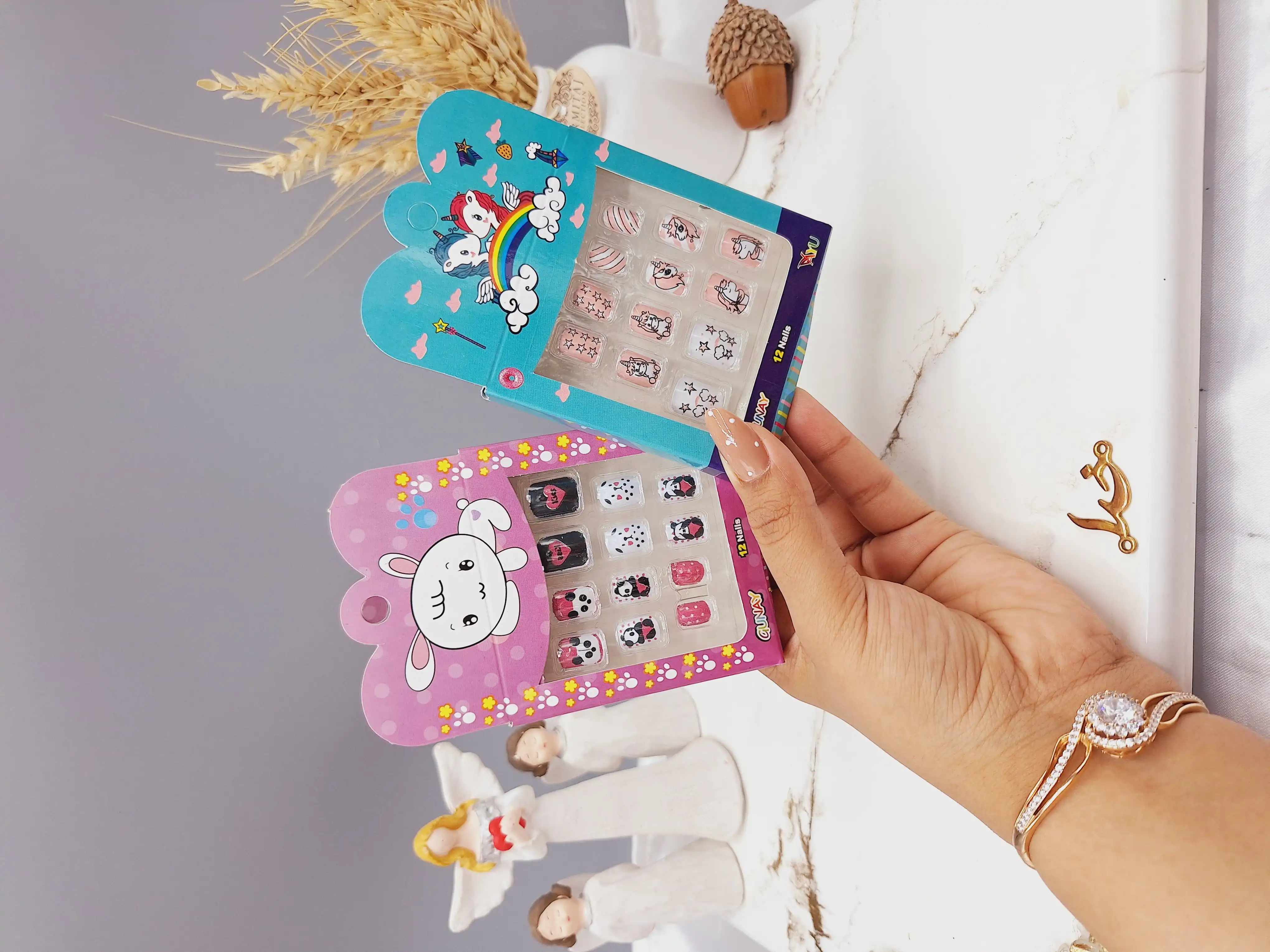 پک ناخن مصنوعی بچه گانه ۱۲ عددی برند GUNAY