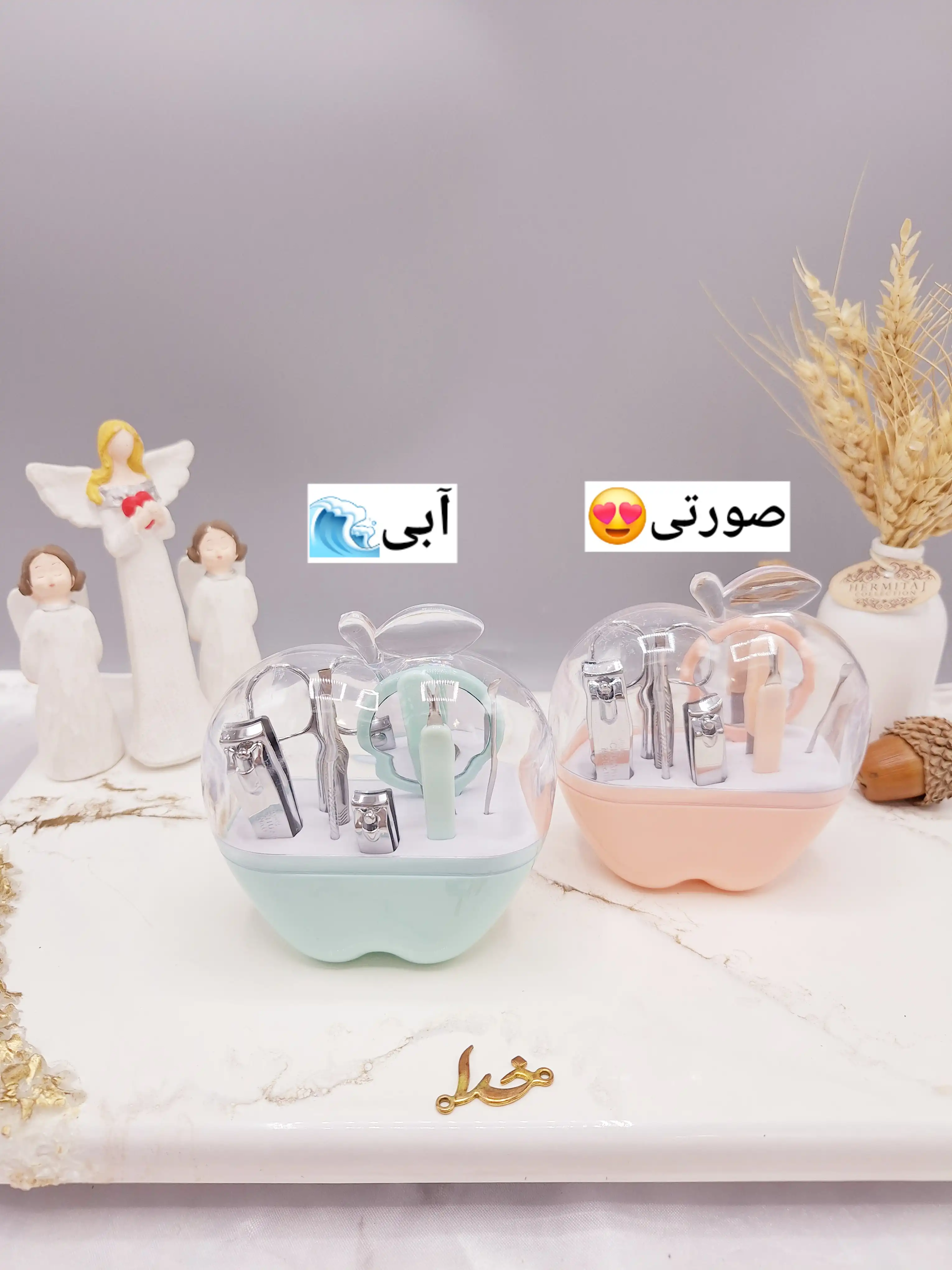 ست مانیکور و پدیکور طرح اپل 9 تکه کد F0130