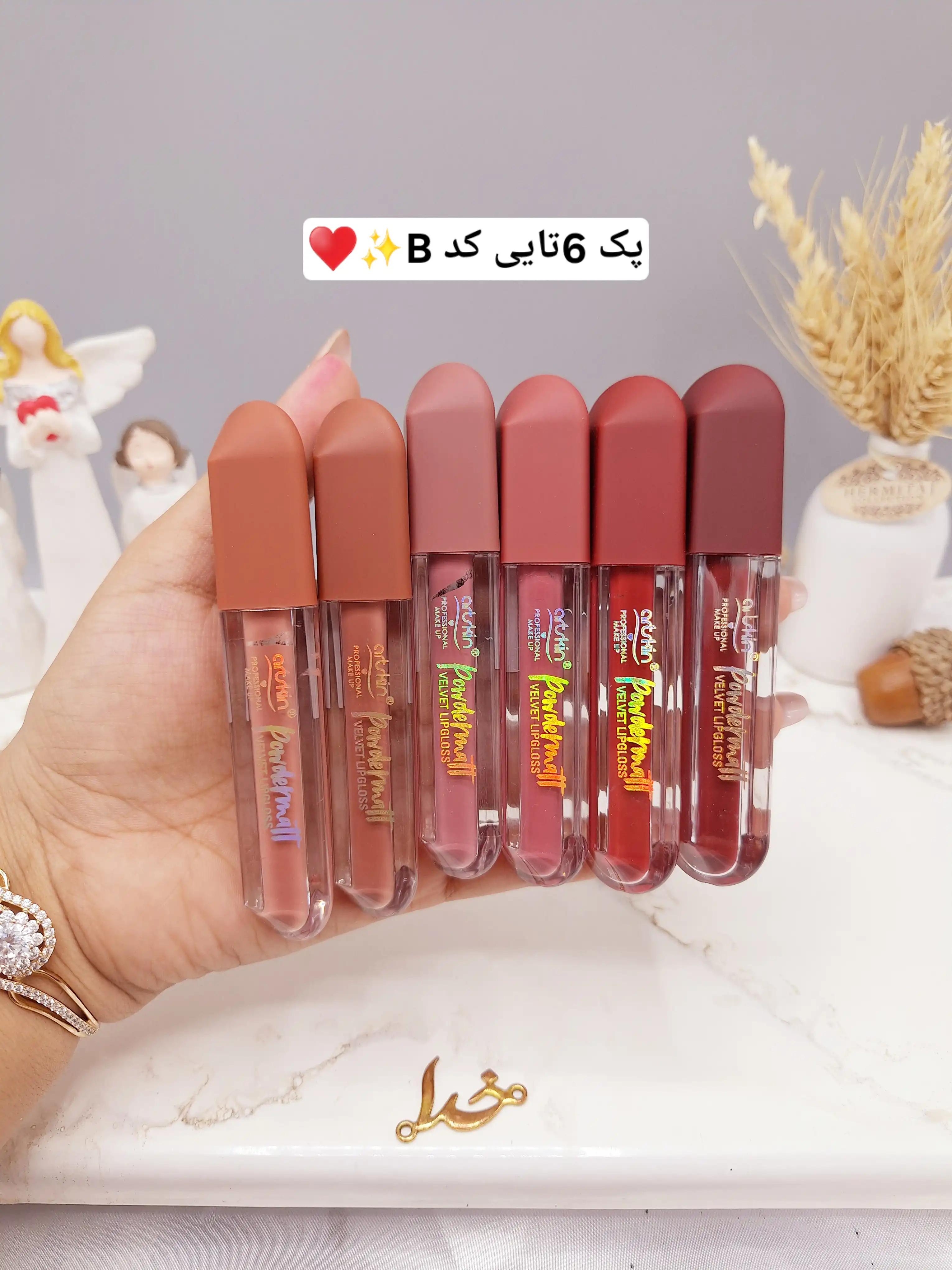 پک رژ لب مایع 6 عددی برند آرت اسکین artskin کد AS 972024_2