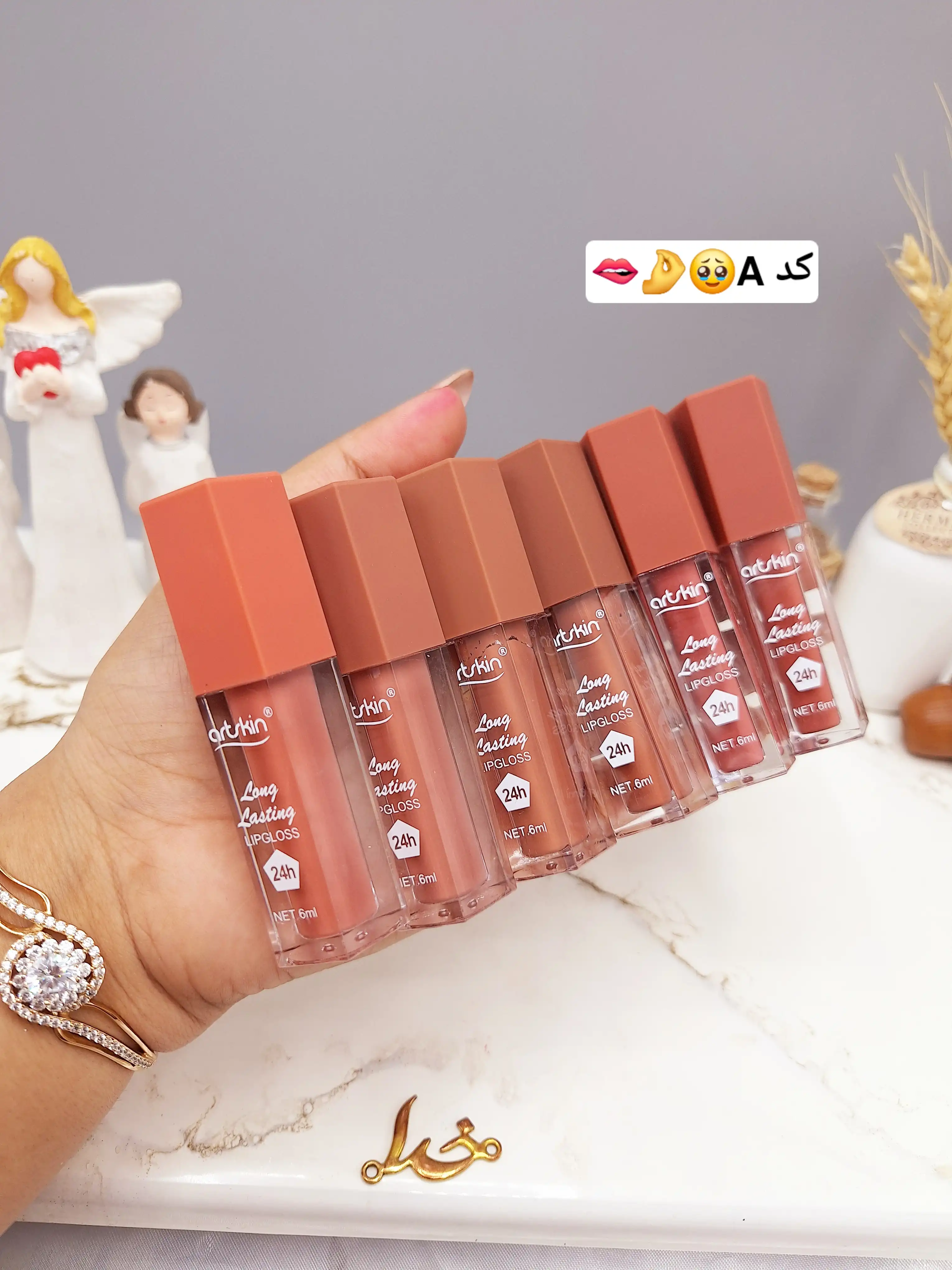 پک 6 تایی رژ لب مایع رنگ نود برند آرت اسکین artskin کد AS972023