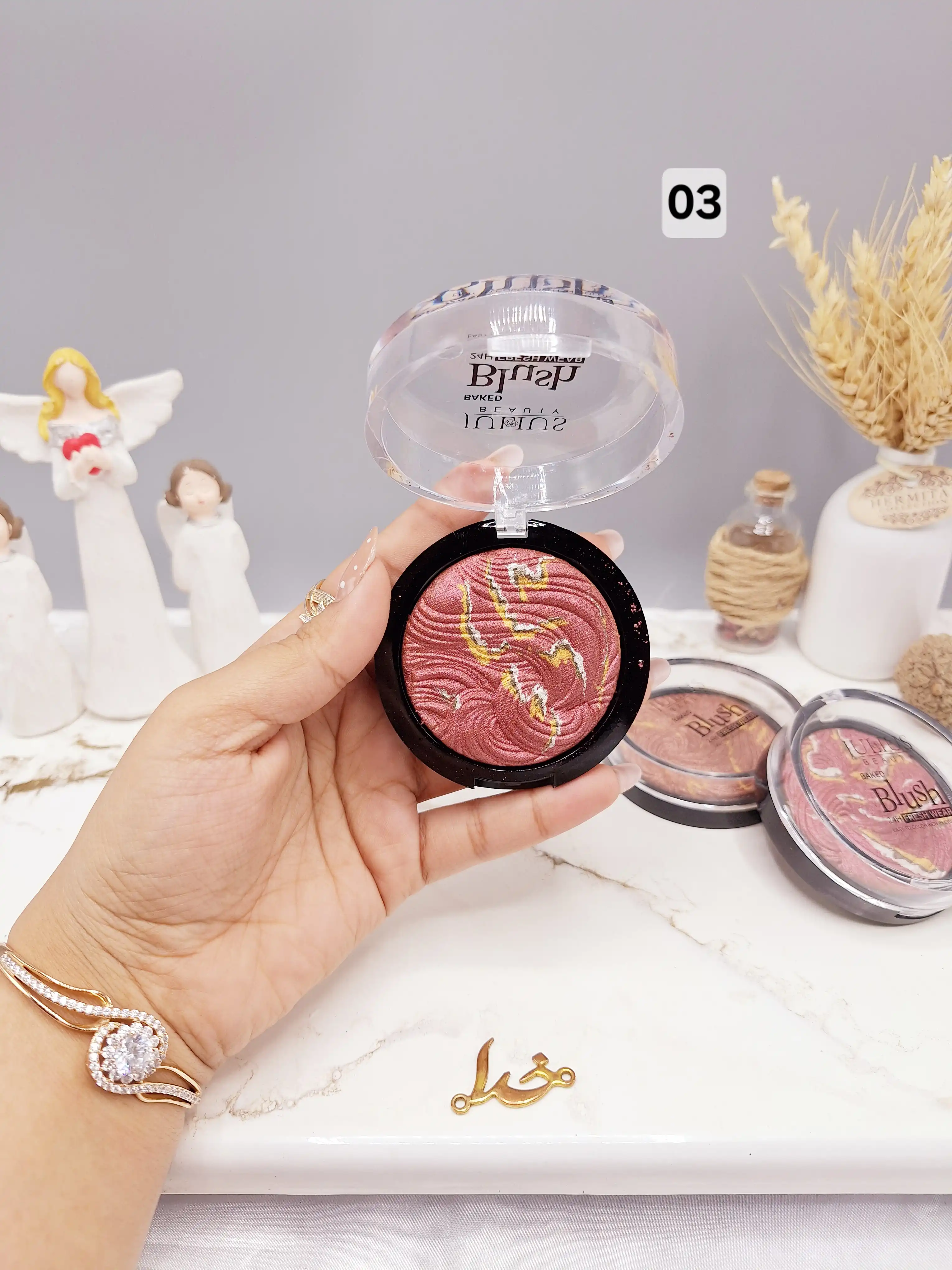 رژ گونه پودری سنگی برند جولیوس JULIUS کد JL250