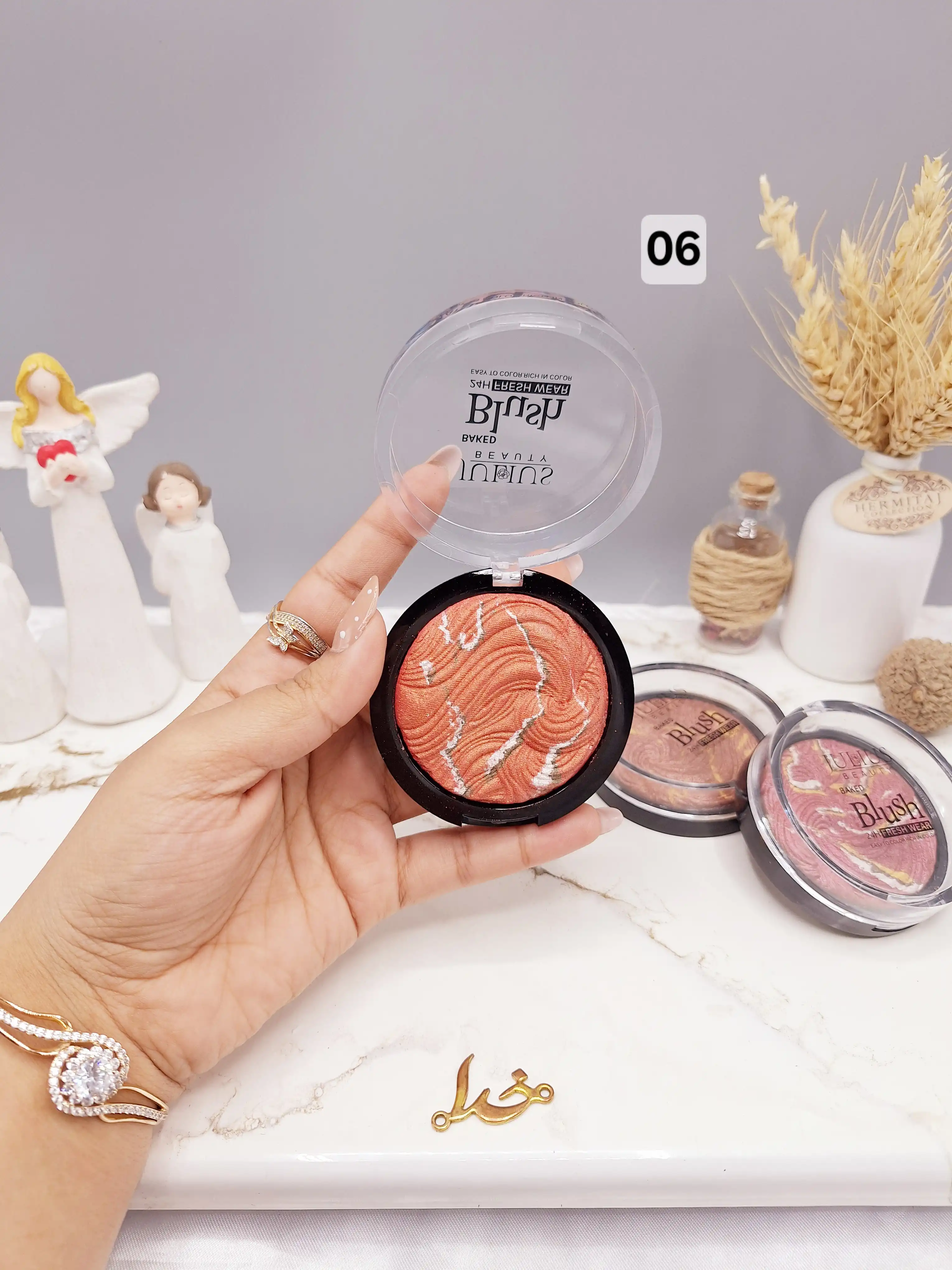 رژ گونه پودری سنگی برند جولیوس JULIUS کد JL250