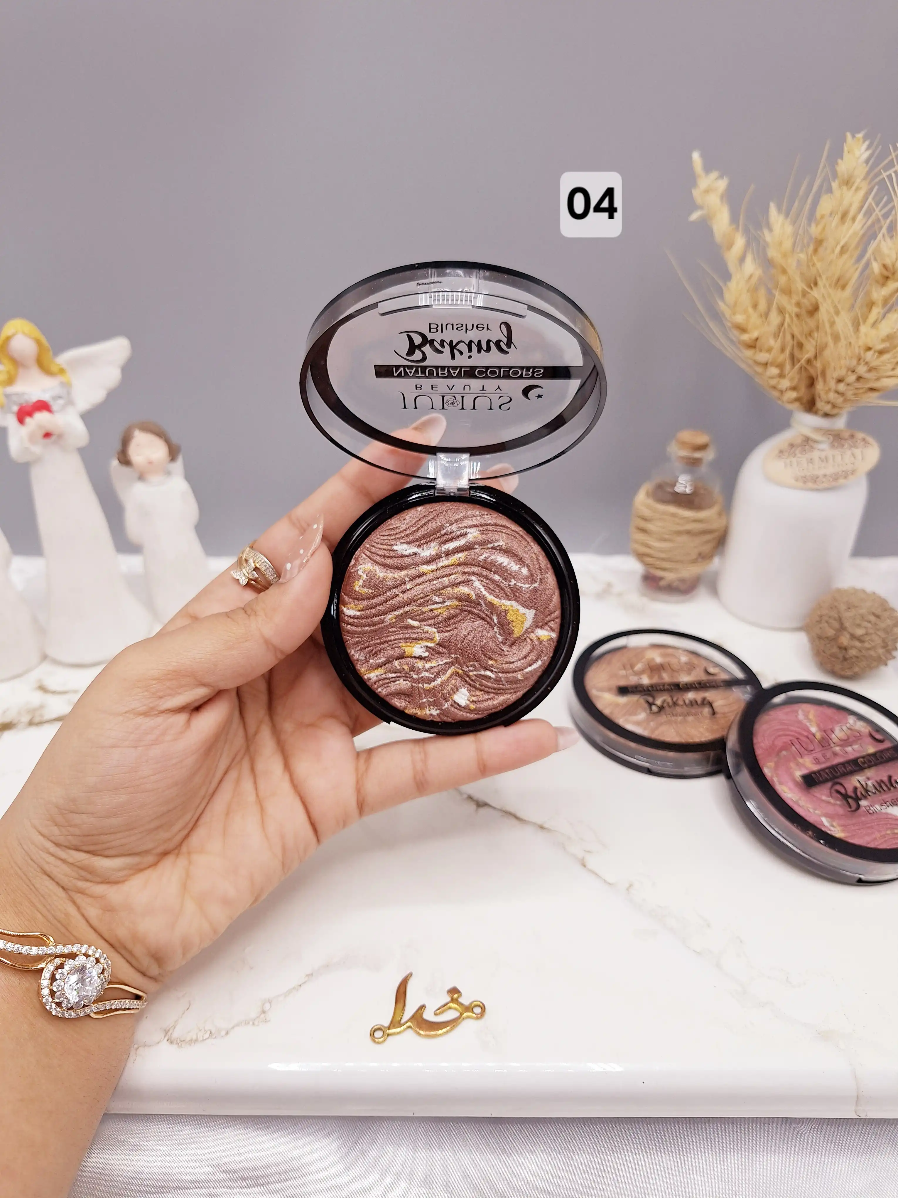 رژ گونه پودری سنگی برند جولیوس JULIUS کد JL240