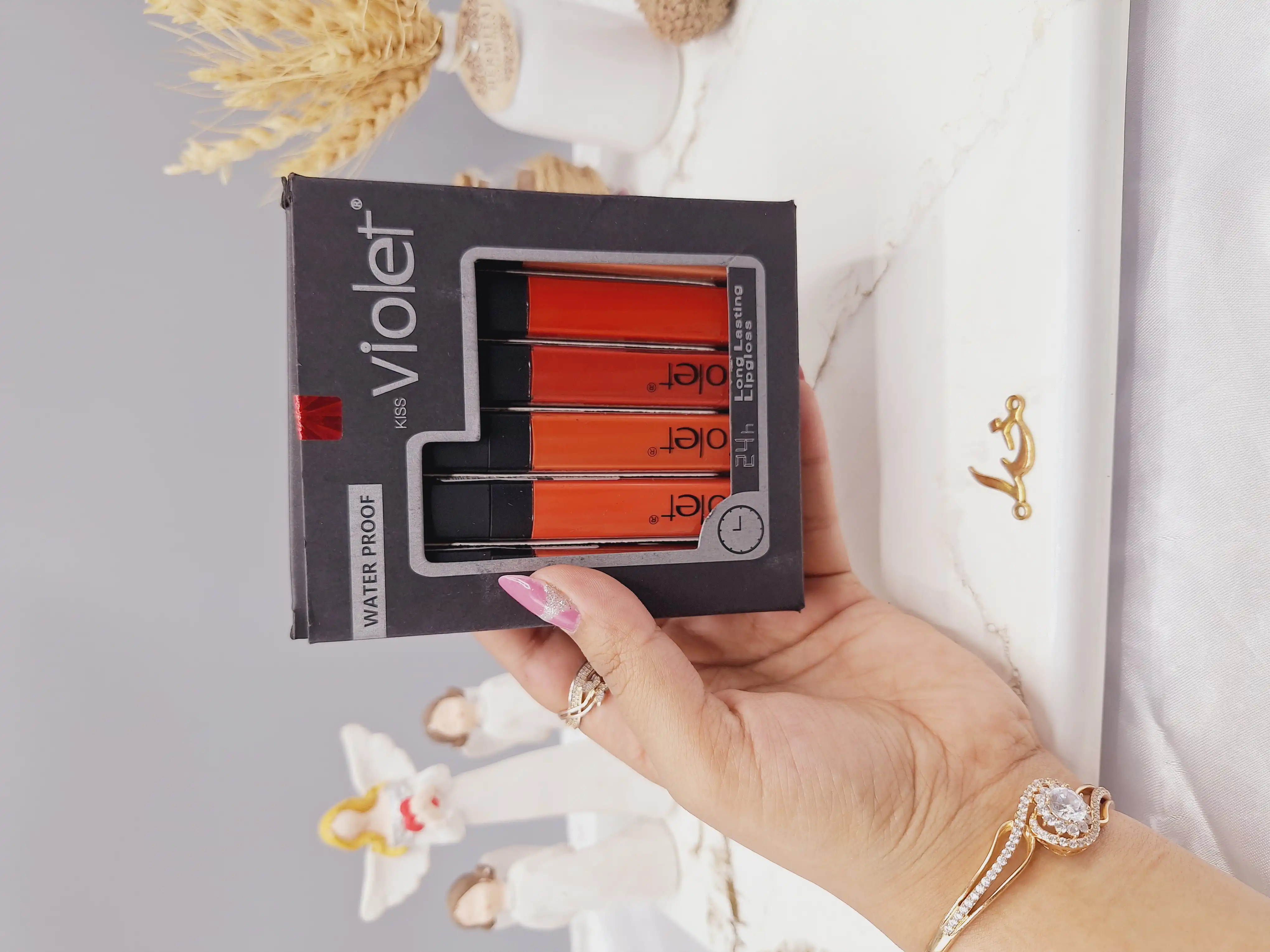 پک 12 عددی رژ مایع برند کیس ویولت KISS Violet کد YL1006