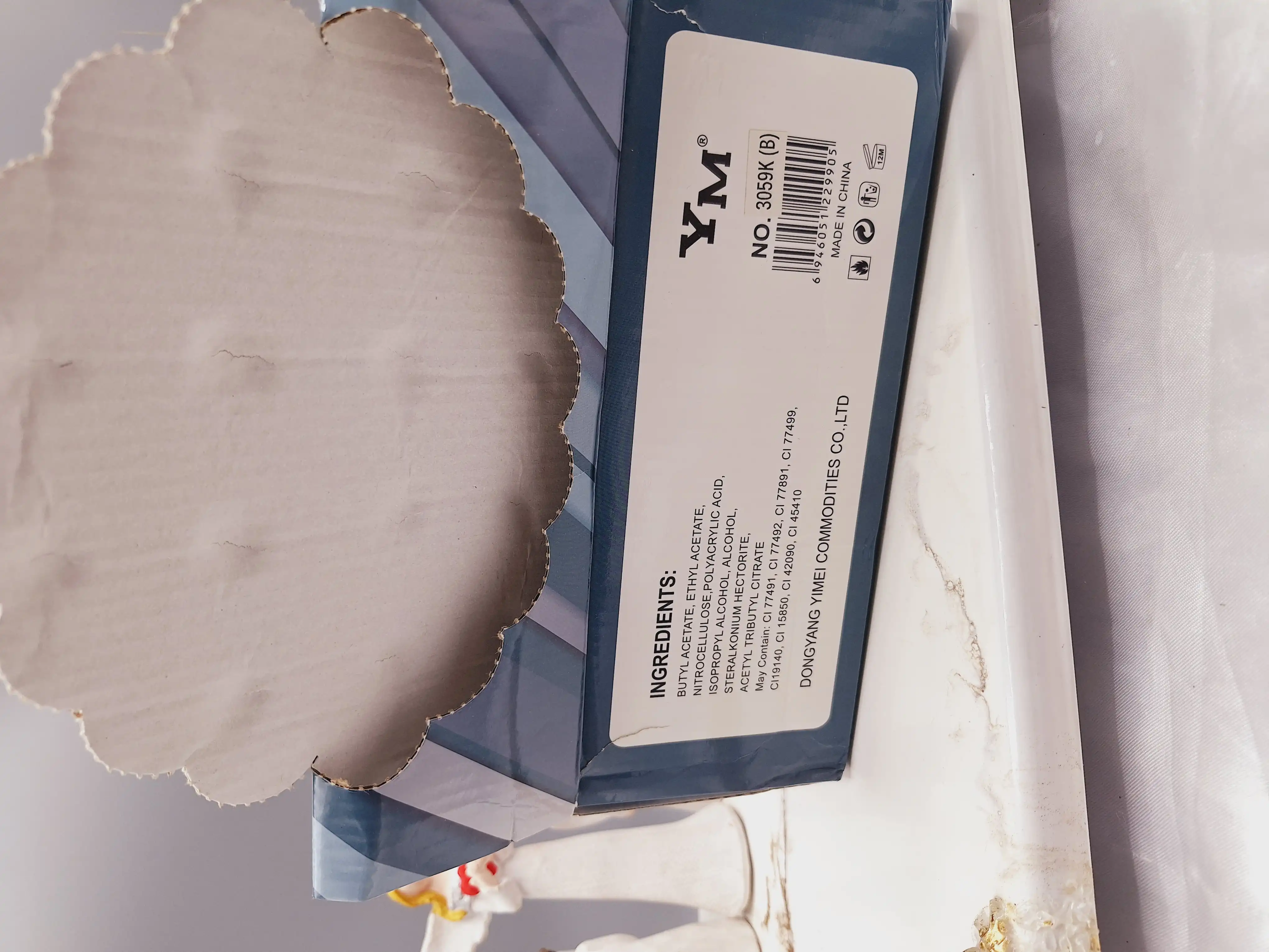 لاک ناخن نایلی پولیش طرح رژ برند YM کد 3059K