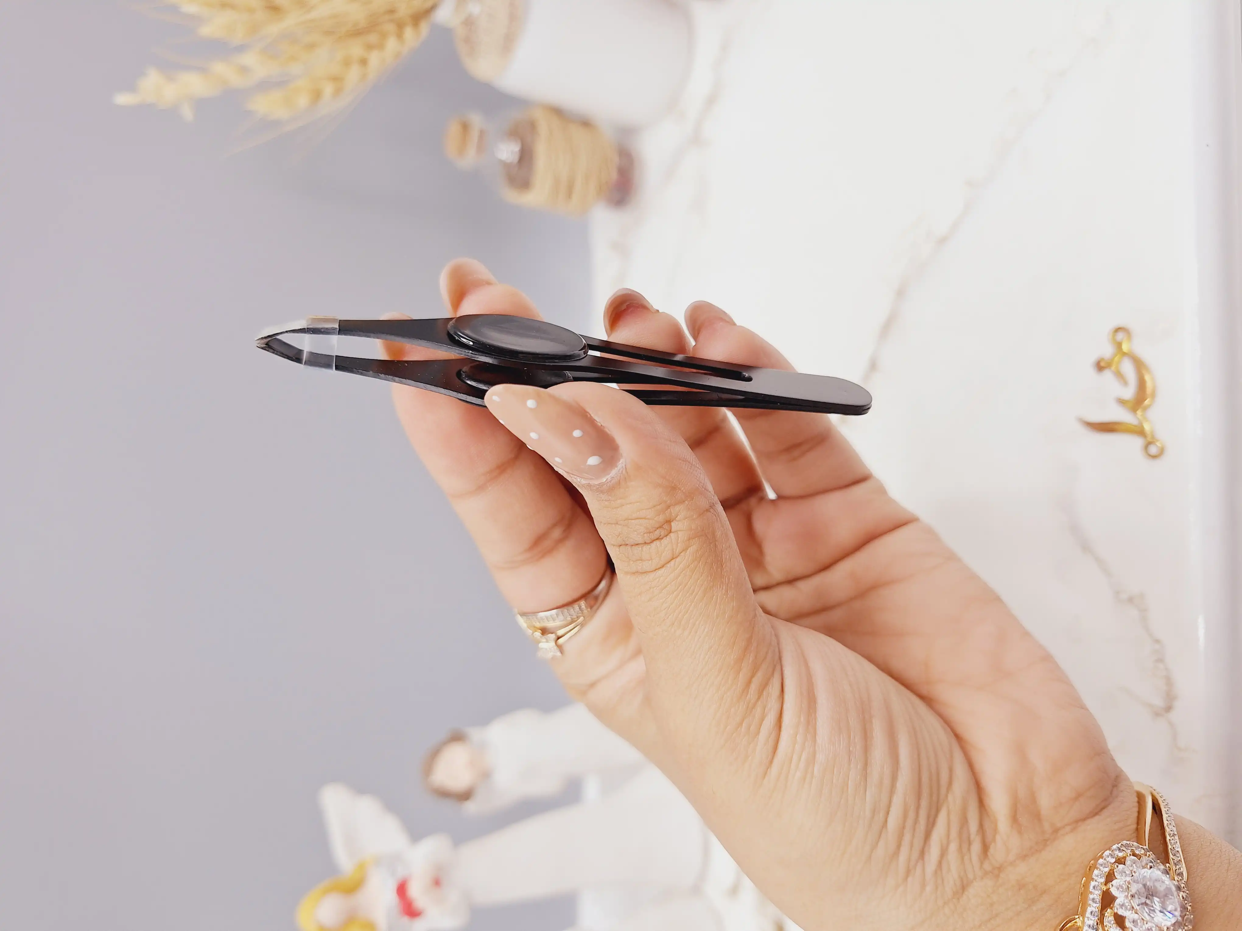 موچین استیل با کیفیت مشکی تیتانیوم TITANUM کد 4029