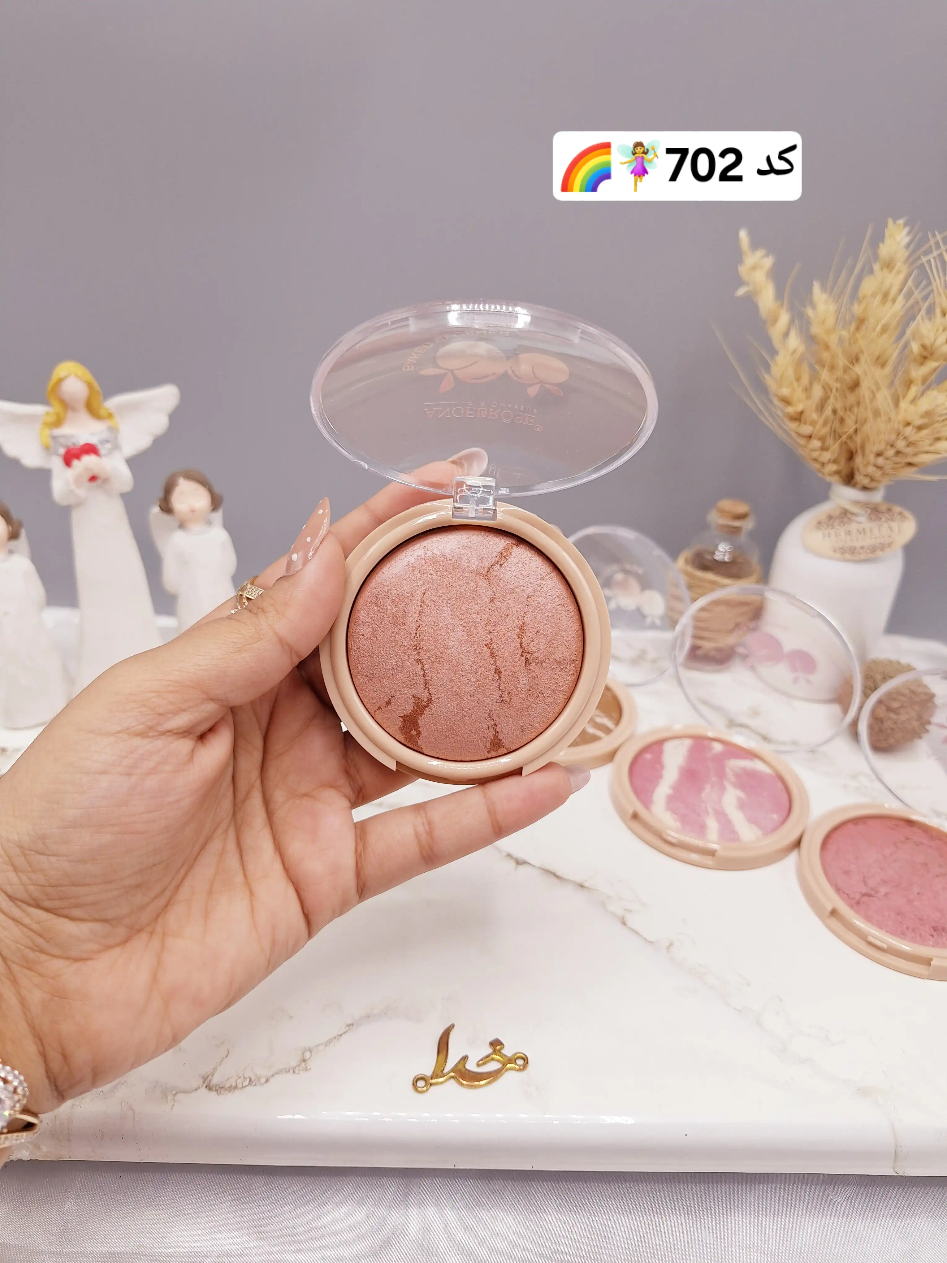 رژگونه دایره ای هلویی برند آنجل رز ANGELROSE کد 9140