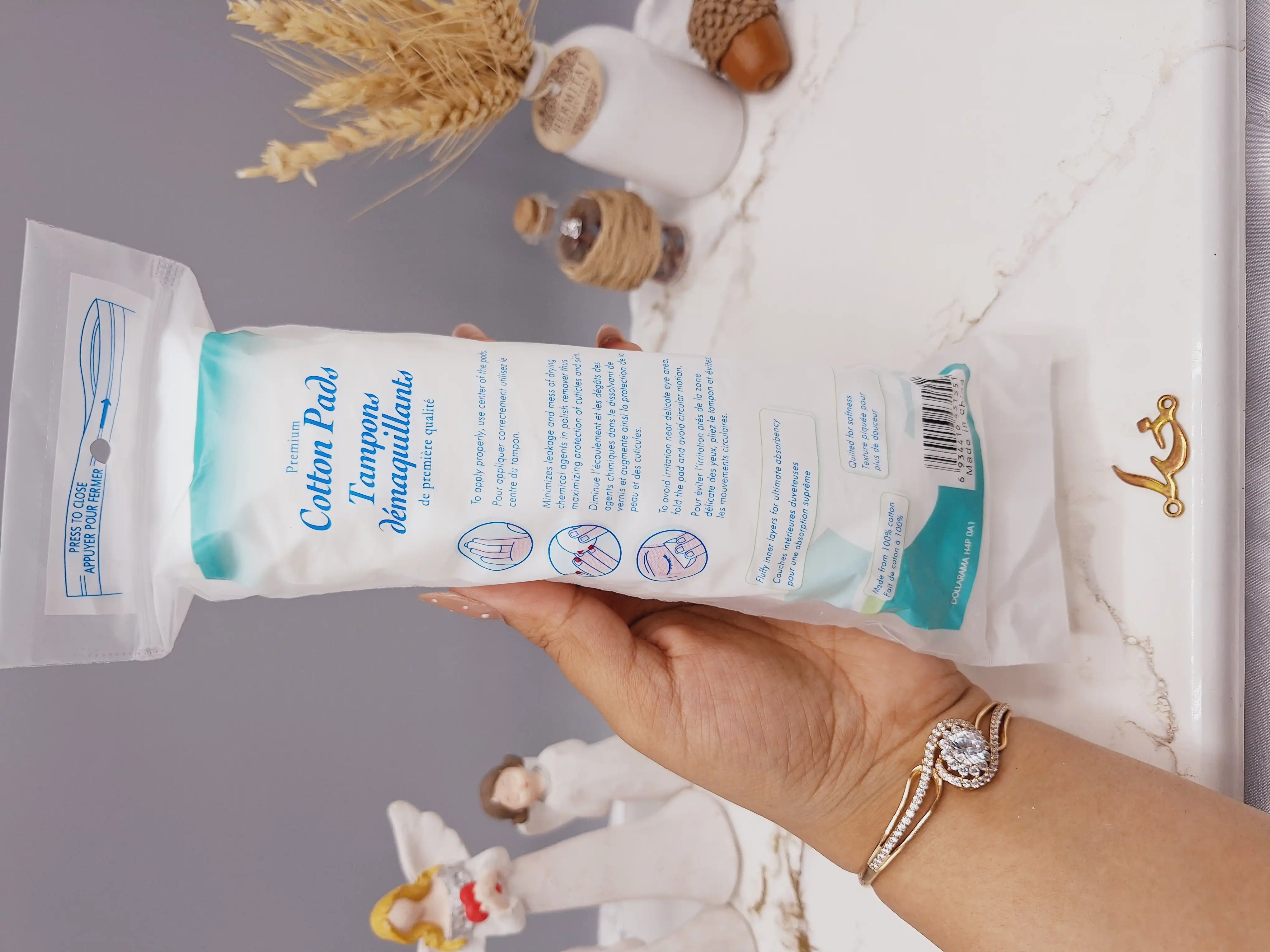 پد پاک کننده آرایش جنس کتان بسته 100 عددی کد 1551