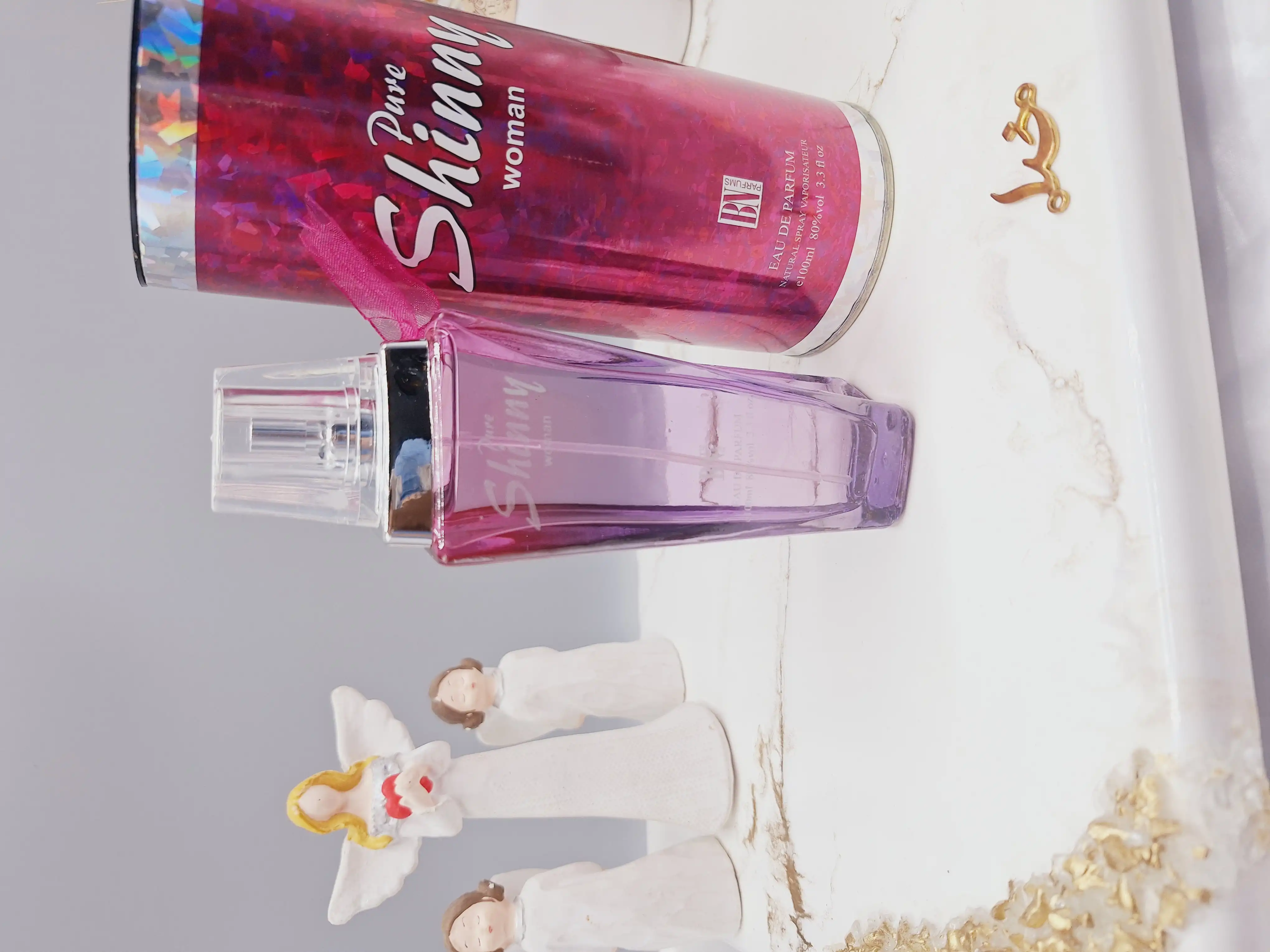 ادکلن زنانه Pure Shinny woman قوطی صورتی کد 8003