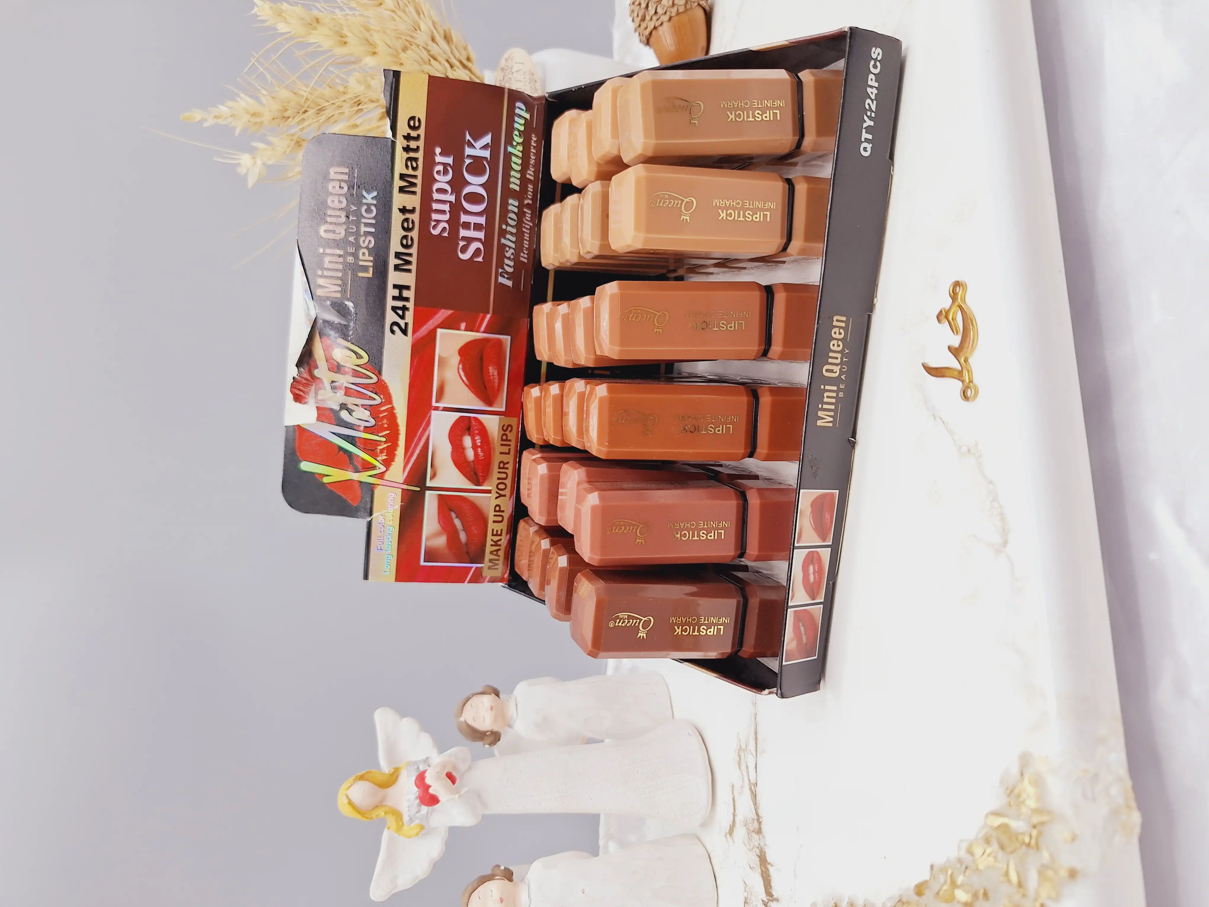 پک رژ جامد 6 تایی برند مینی کویین Mini QUEEN کد MQ6002