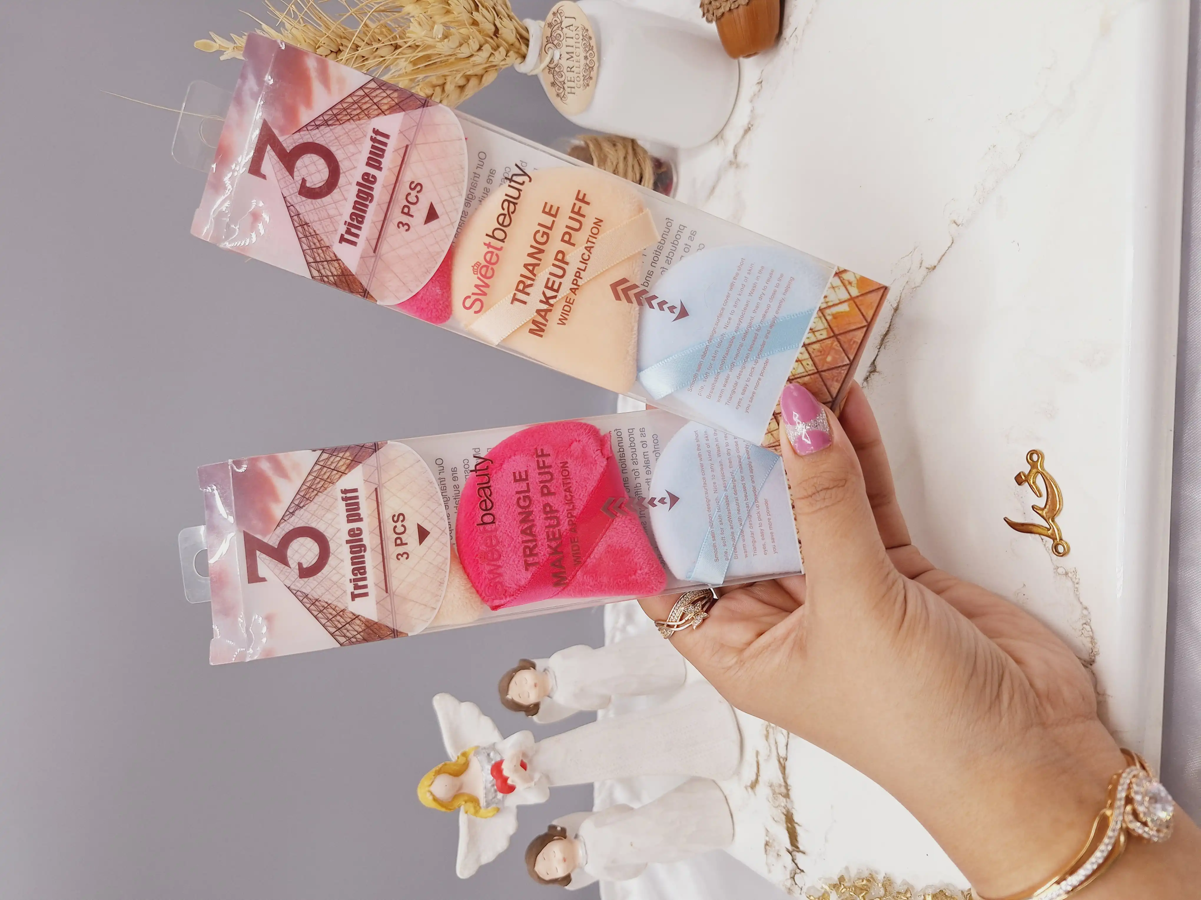 ست پد 3 عددی طرح مثلثی برند SWeet beauty کد FP3053