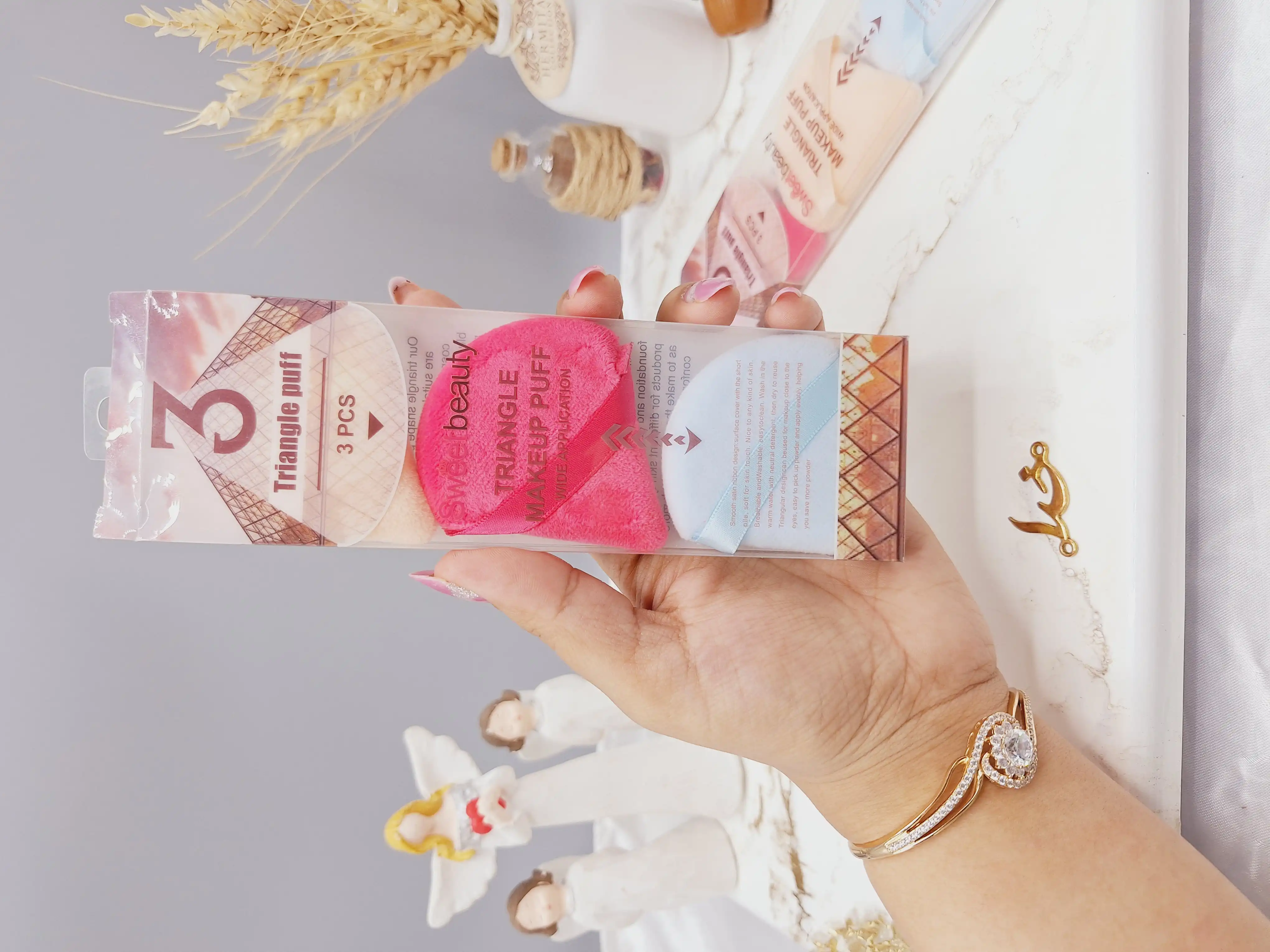 ست پد 3 عددی طرح مثلثی برند SWeet beauty کد FP3053