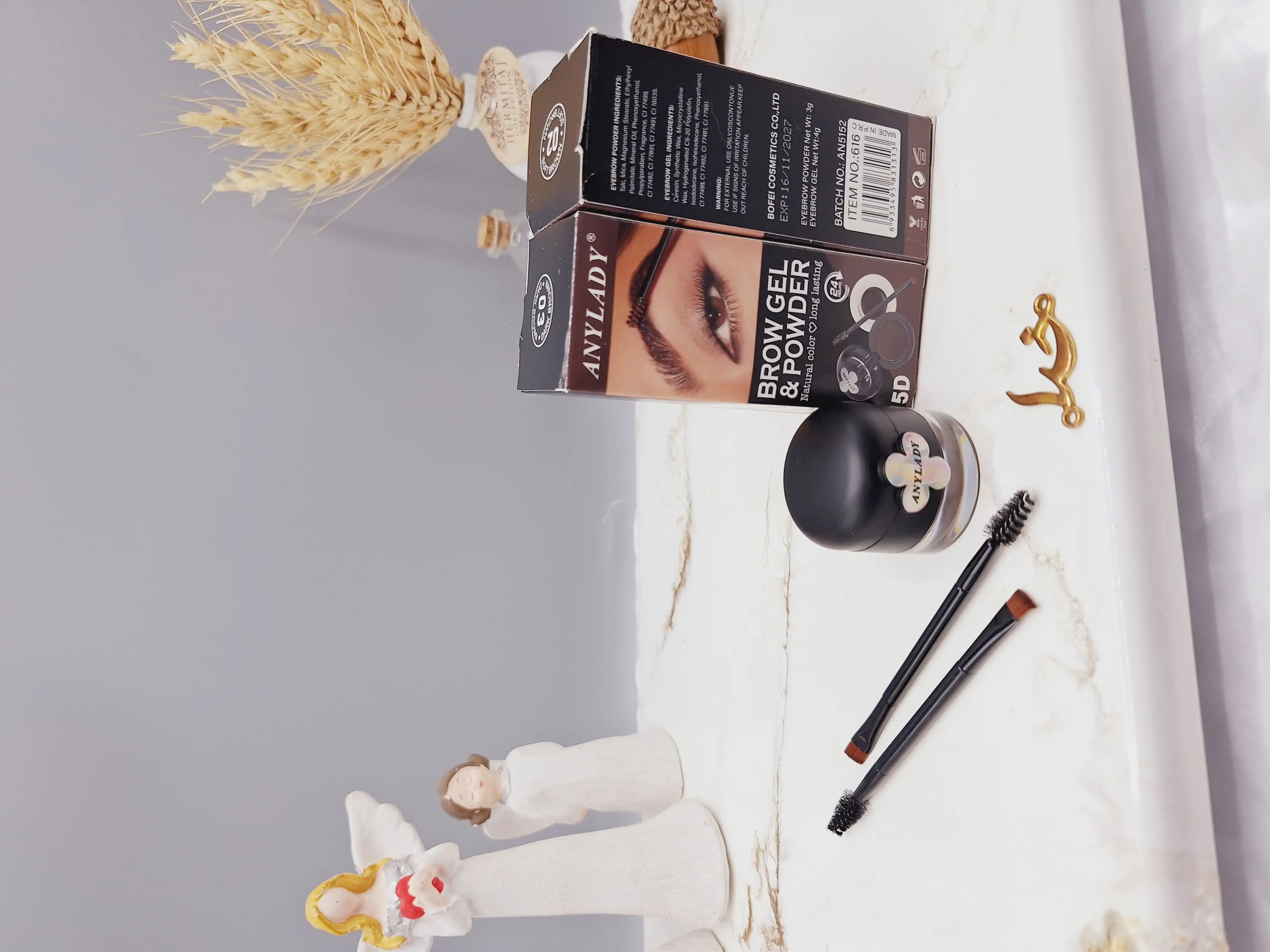 ژل و پودر ابرو دو تایی برند آنالیدی ANYLADY کد 616