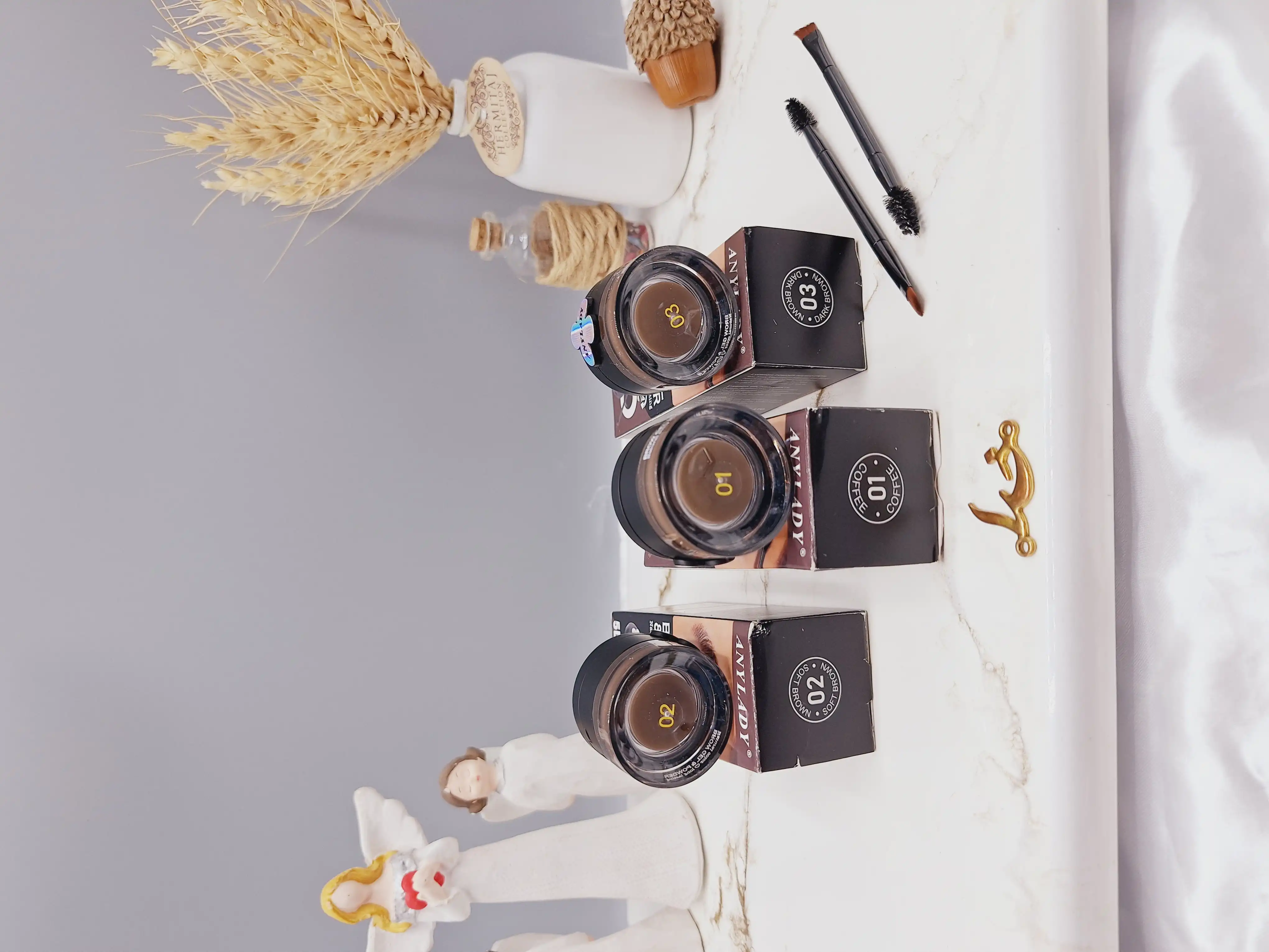 ژل و پودر ابرو دو تایی برند آنالیدی ANYLADY کد 616