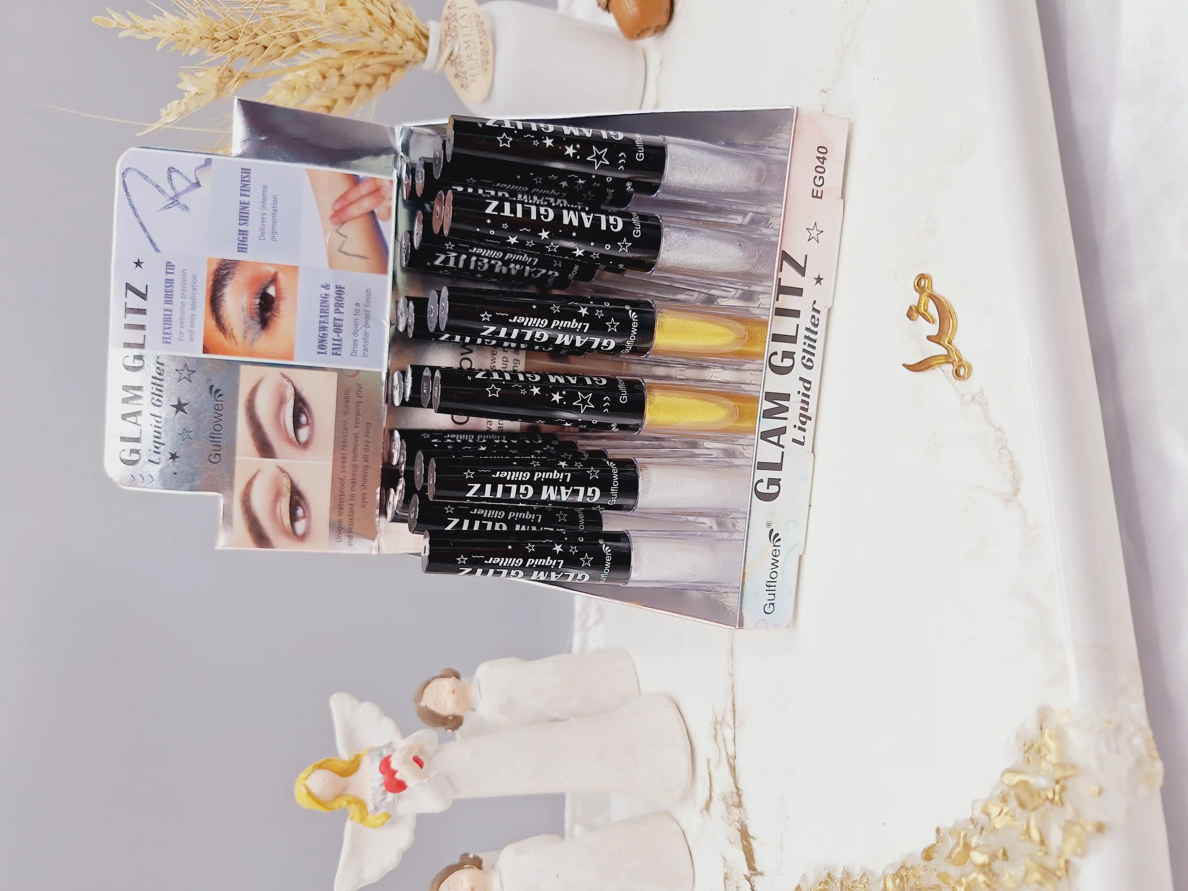 خط چشم گلیتری مایع برند GLAM GLITZ کد EG040